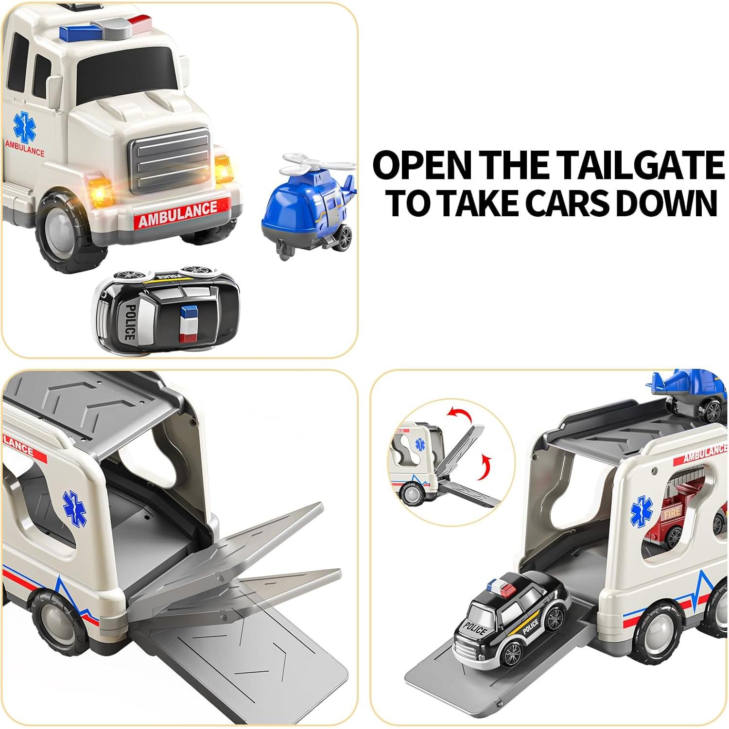 Juguetes de Camiones TEMI 5 en 1 para Niños 3 a 6 Años