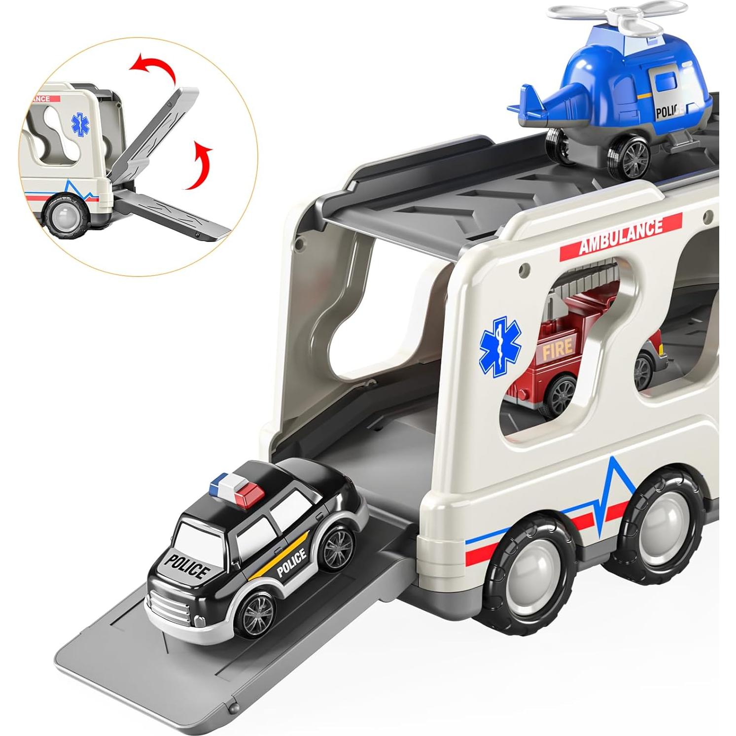 Juguetes de Camiones TEMI 5 en 1 para Niños 3 a 6 Años