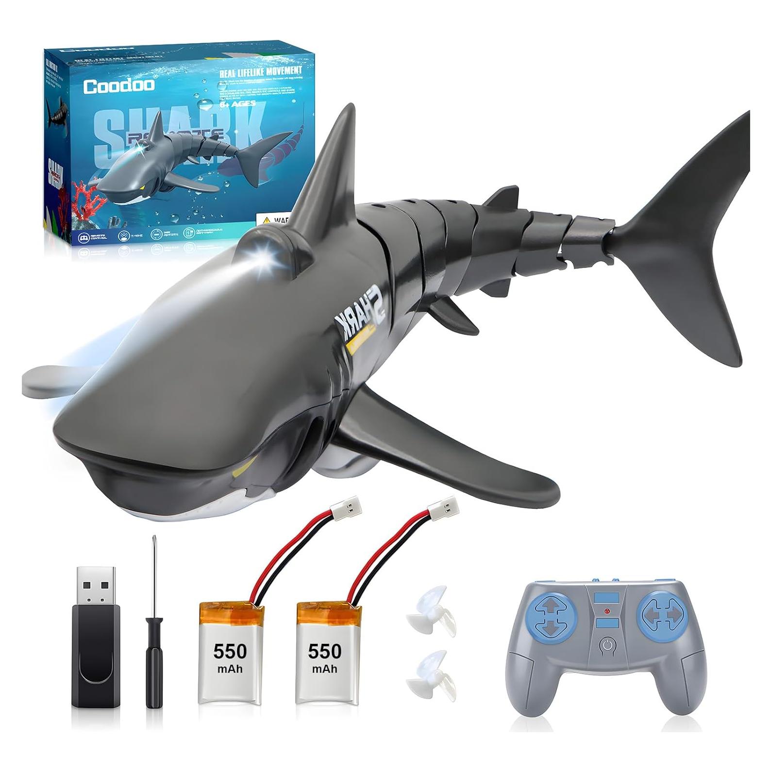 Tiburón Control Remoto Coodoo 34cm 2.4G para Piscina