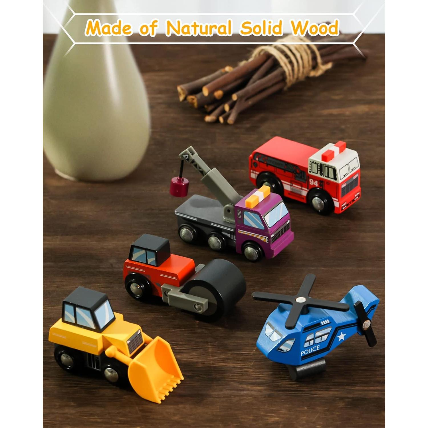SainSmart Jr. Set de 10 Coches de Madera para Niños
