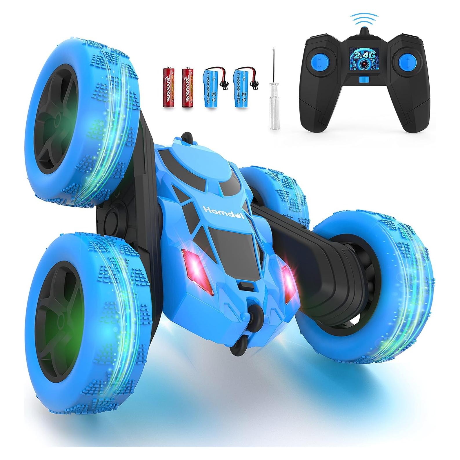 Coche RC Hamdol T1 Acrobático 4WD 360° Recargable Azul