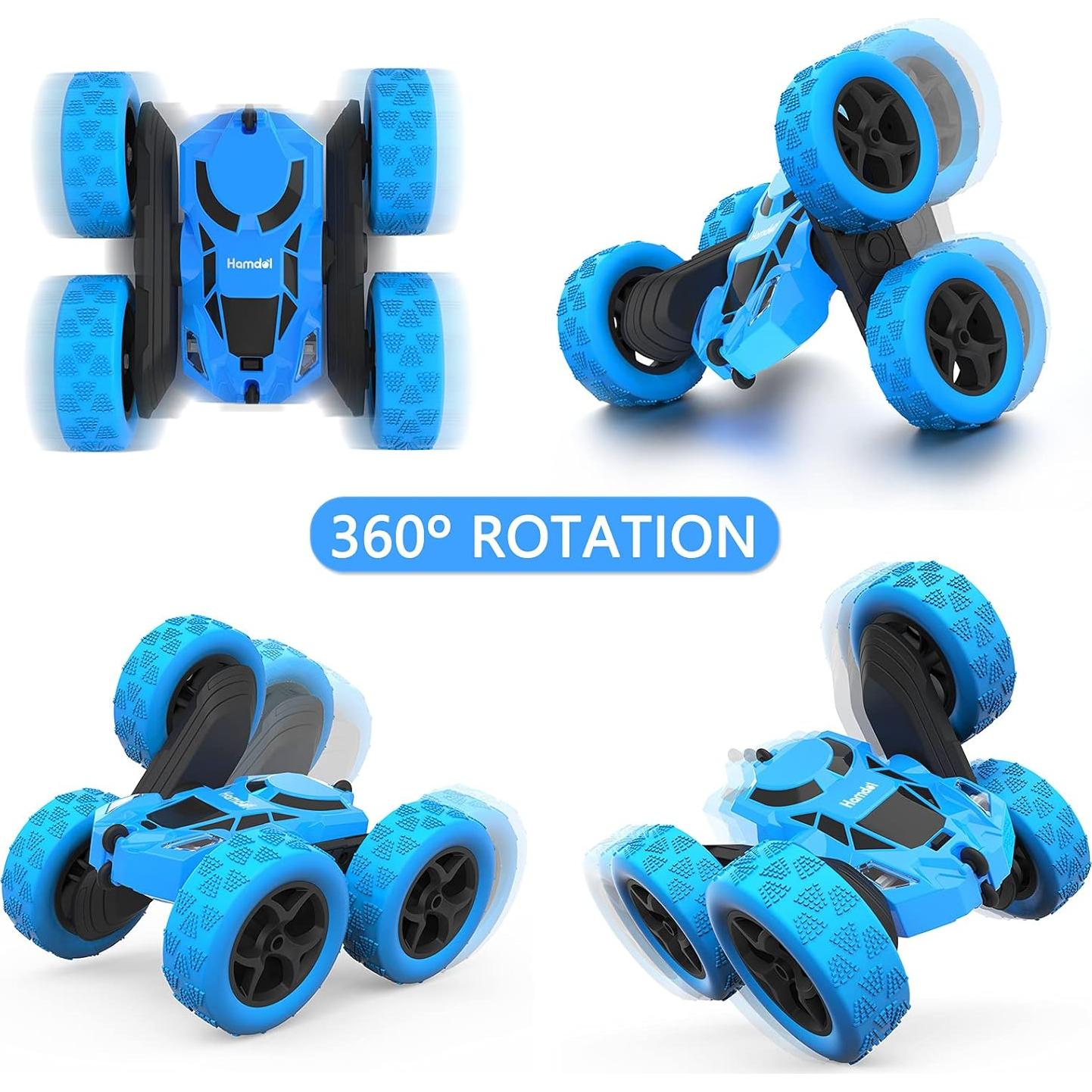 Coche RC Hamdol T1 Acrobático 4WD 360° Recargable Azul