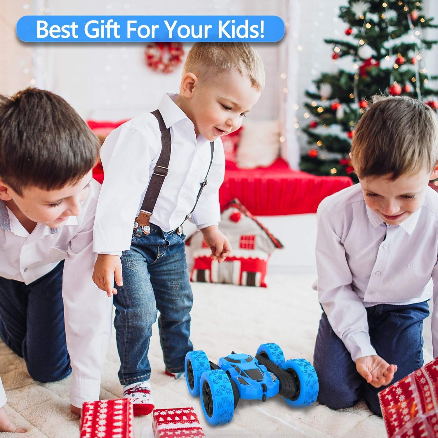 Coche RC Hamdol T1 Acrobático 4WD 360° Recargable Azul