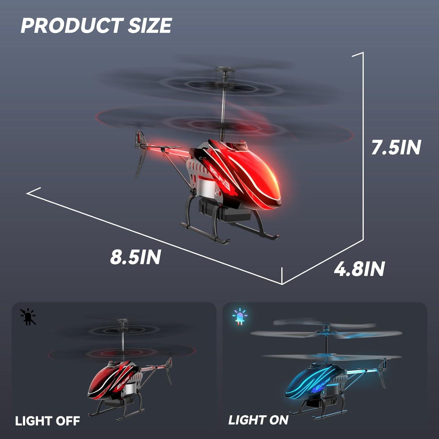Helicóptero RC BUSSGO X11C con 30 Min de Vuelo y LED