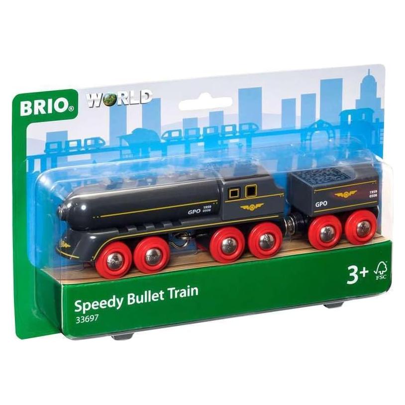 Tren Bala Rápido Brio 33697 - Juguete de Madera 2 Piezas