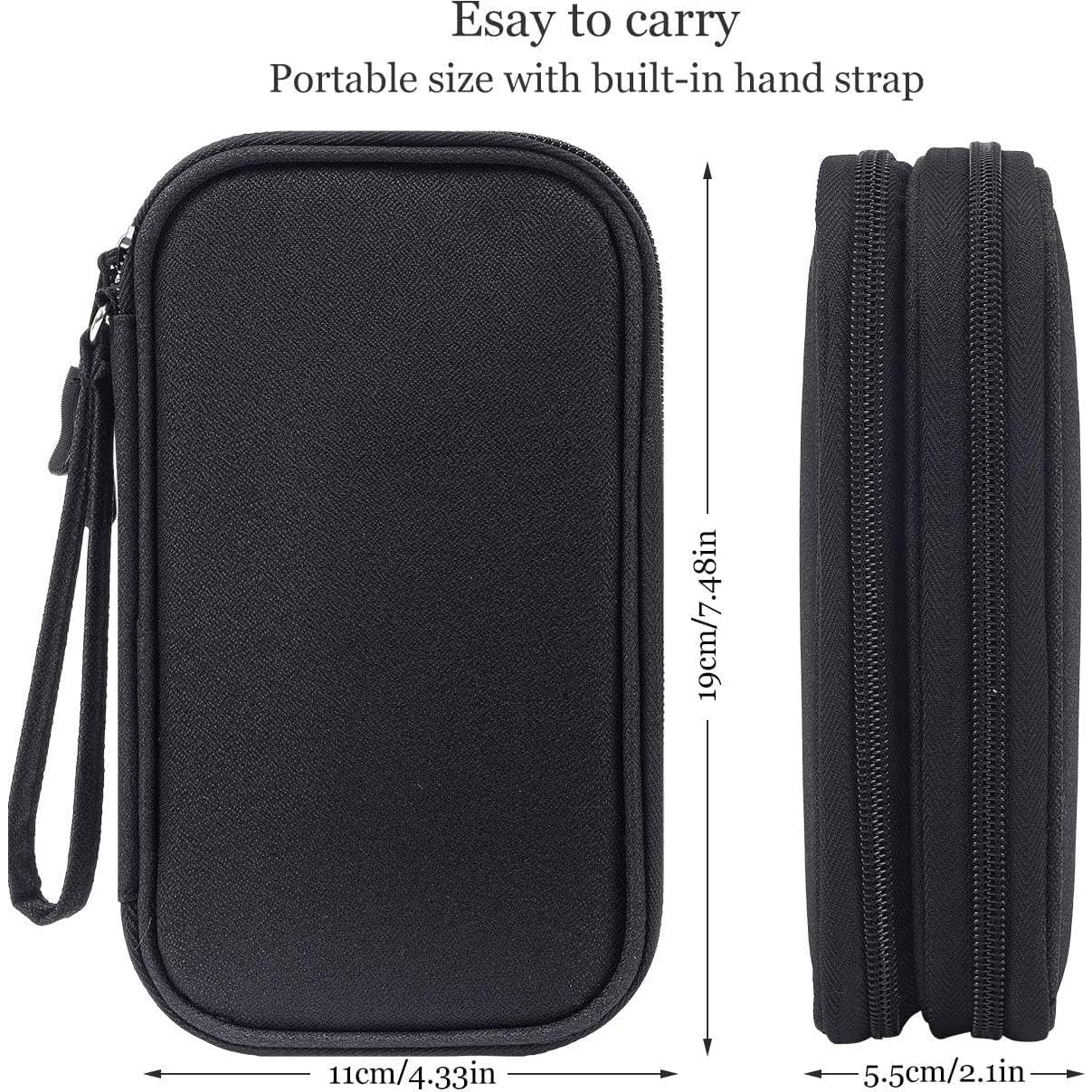 Organizador Electrónico CAOODKDK Doble Capa Negro 19x11cm