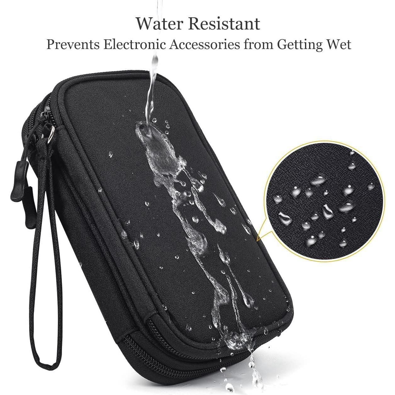 Organizador Electrónico CAOODKDK Doble Capa Negro 19x11cm