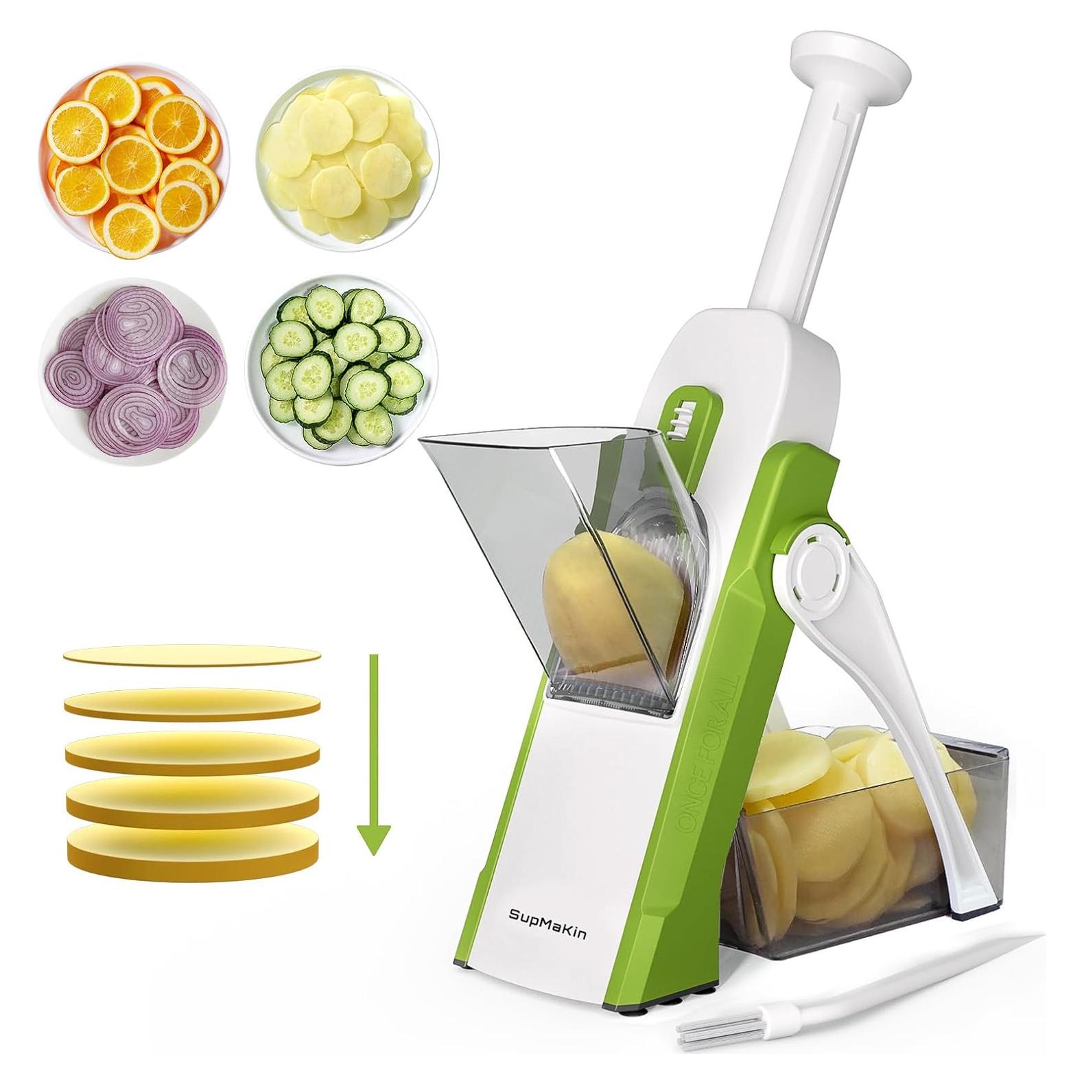 Mandolina Cortadora de Verduras SupMaKin - Grosor Ajustable 0.1-8 mm