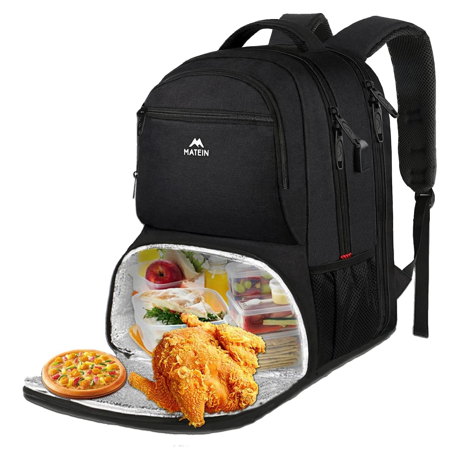 Mochila Térmica MATEIN 17" con Puerto USB y Compartimento Laptop