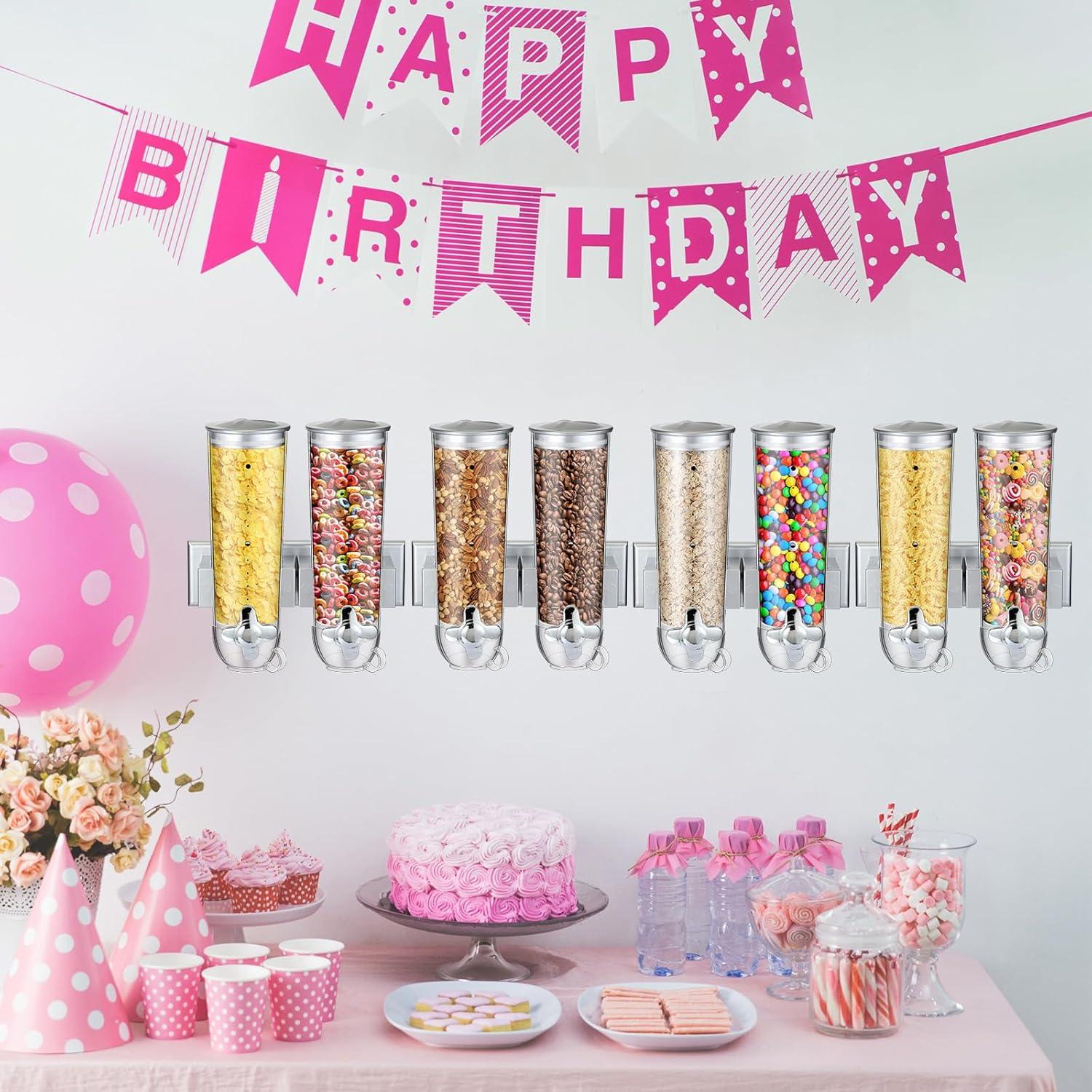 Contenedores de Cereal Huwena 4 Sets 12L Almacenamiento Plata