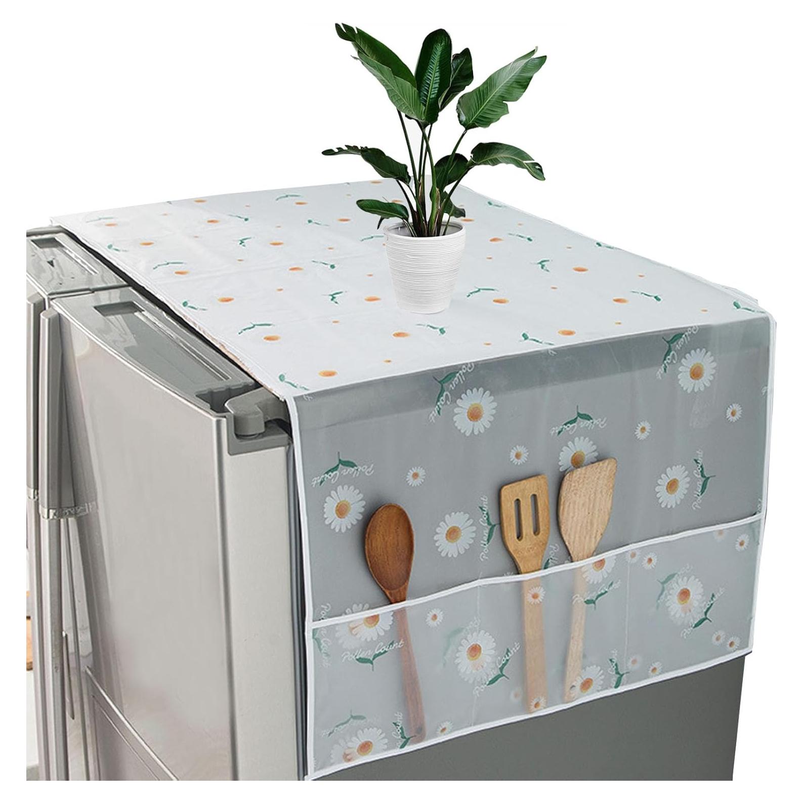 Funda Impermeable para Refrigerador Rwoora 130x55cm Crisantemo