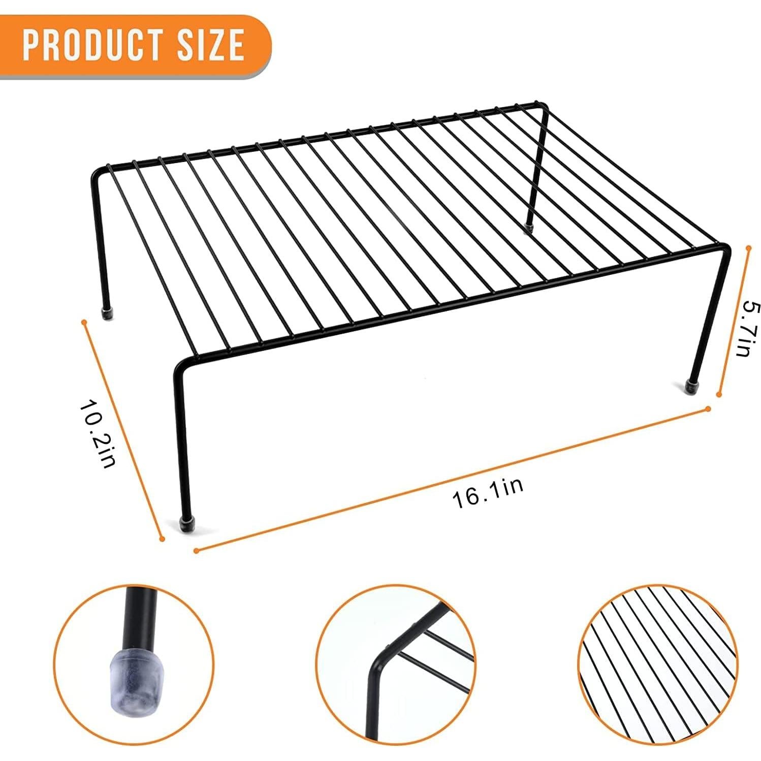 Estante de Almacenamiento Compacto JBESUHI Negro 2 Niveles 40.9x25.9 cm