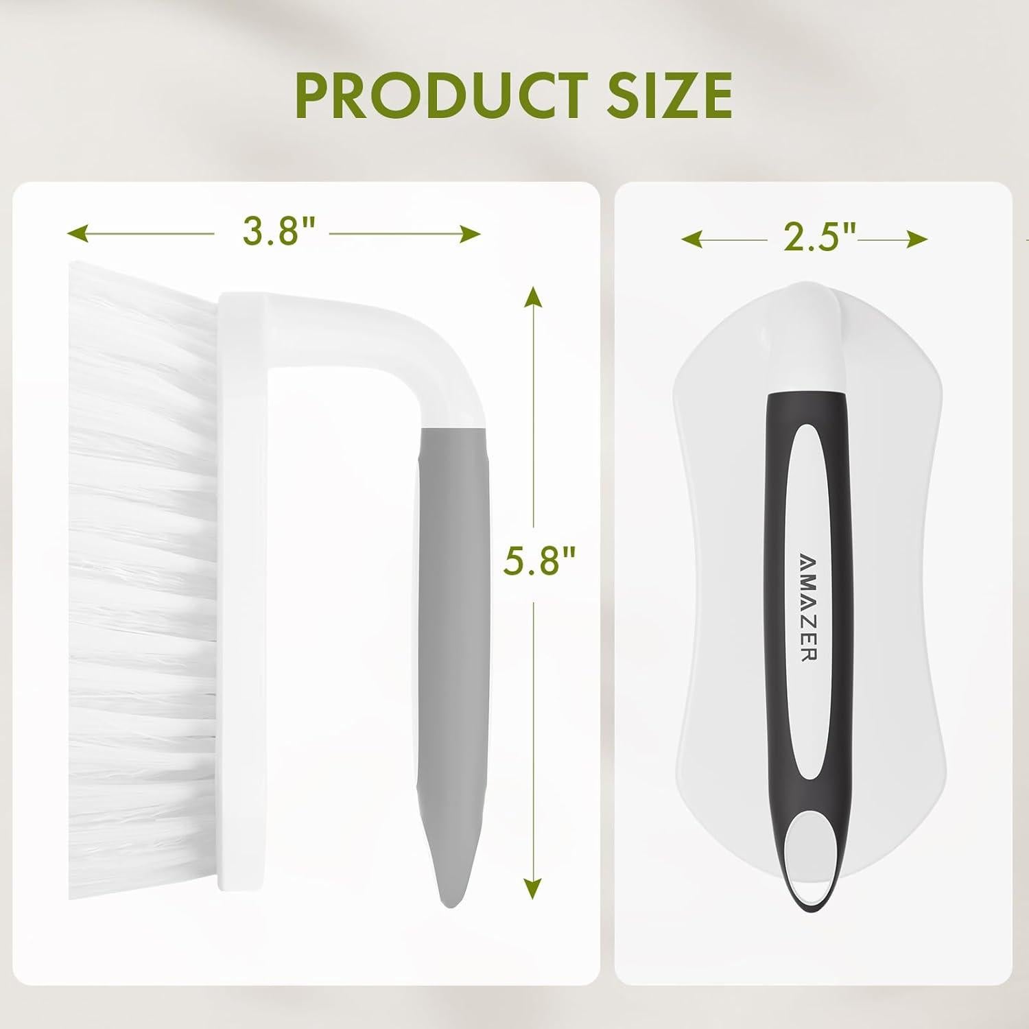 Cepillo de limpieza Amazer con mango ergonómico - Paquete de 2