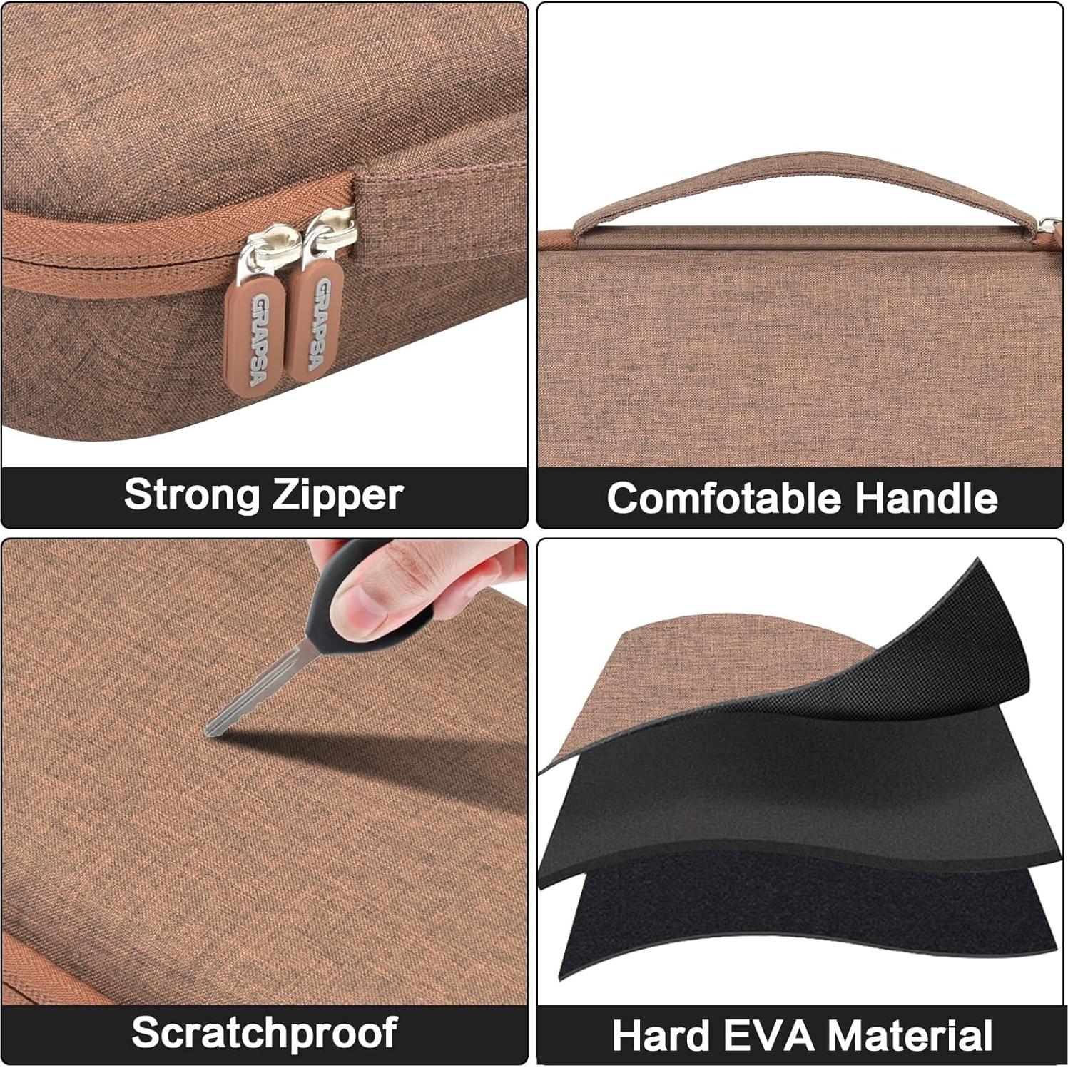 Estuche Organizador de Gafas de Sol EVA para 8 Pares - Café