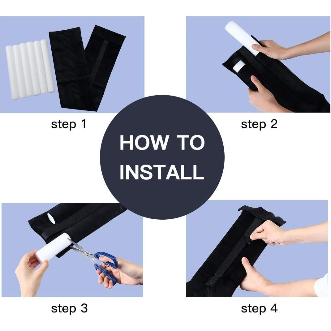 Tapón de Corrientes GDHOMM para Puerta Ajustable 30-91 cm Negro