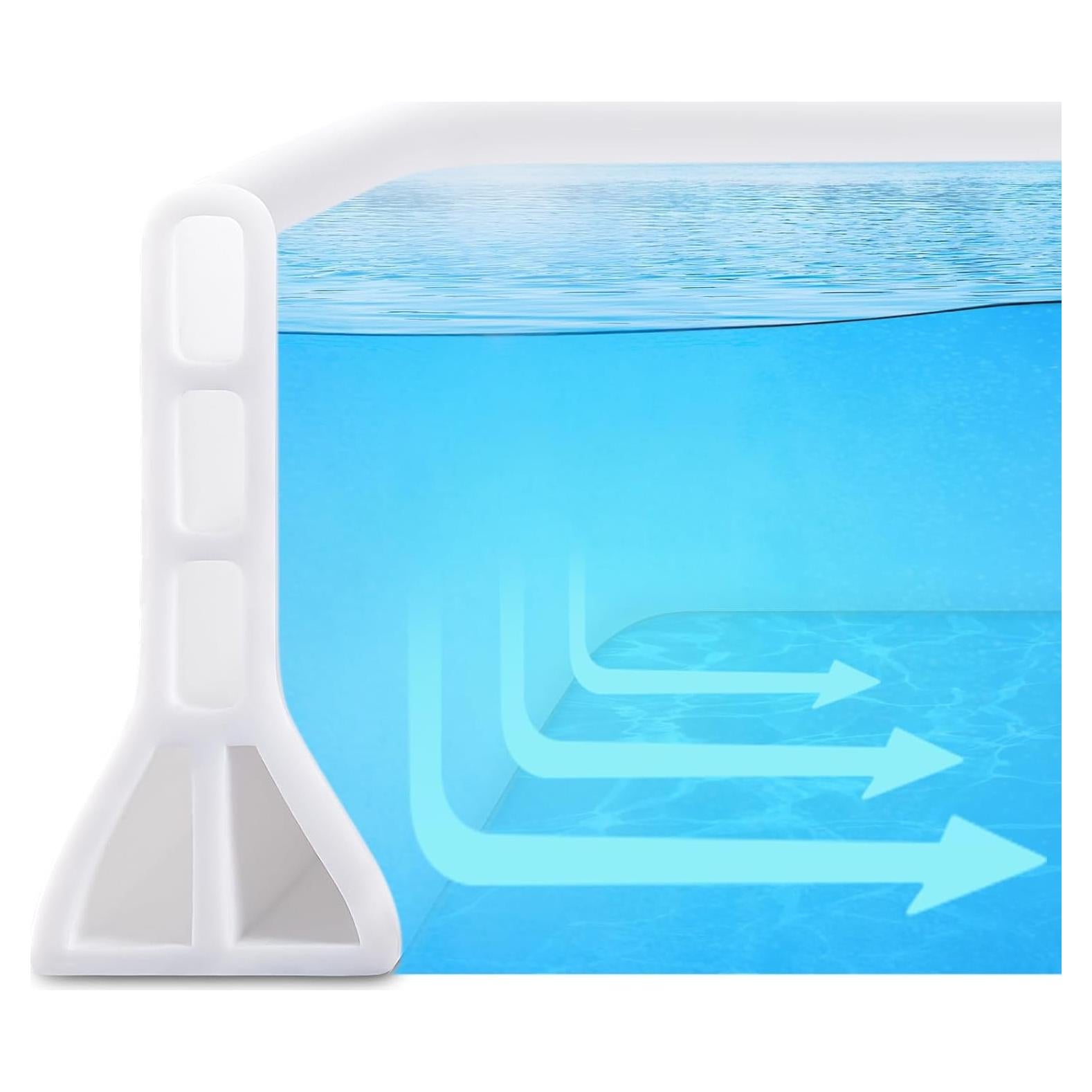 3" High Shower Threshold Water Dam 39" Long Collapsible Shower Water Splash Guard Self-adhesive Shower Barrier Bath Water Stopper To Keep Dry and Wet Separation Bathroom Kitchen (3.3Ft)