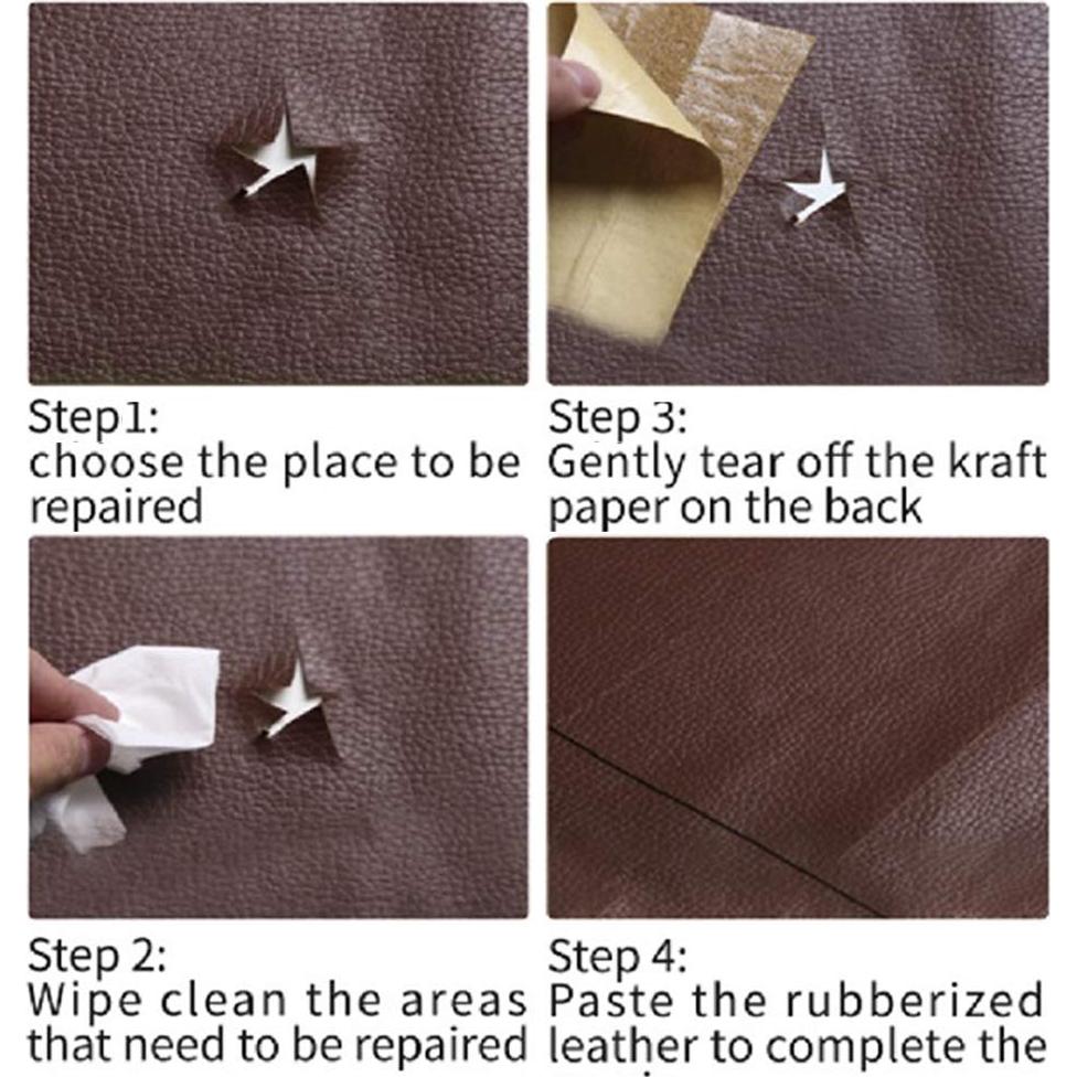 Cinta de Reparación de Cuero Beige Tan 7.62 x 152.4 cm Cindy