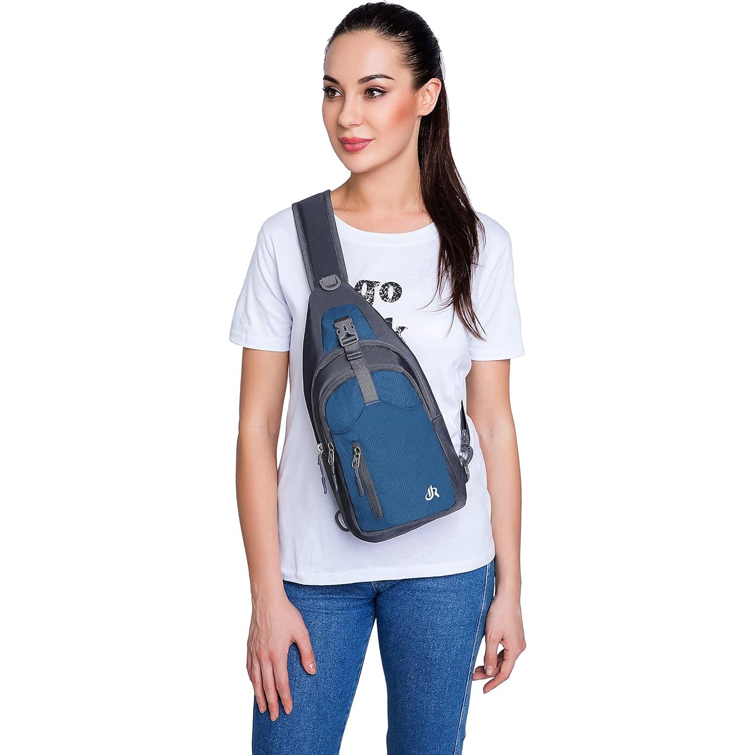 Mochila Sling Y&R Direct Ligera 38x19x10 cm Azul Marino