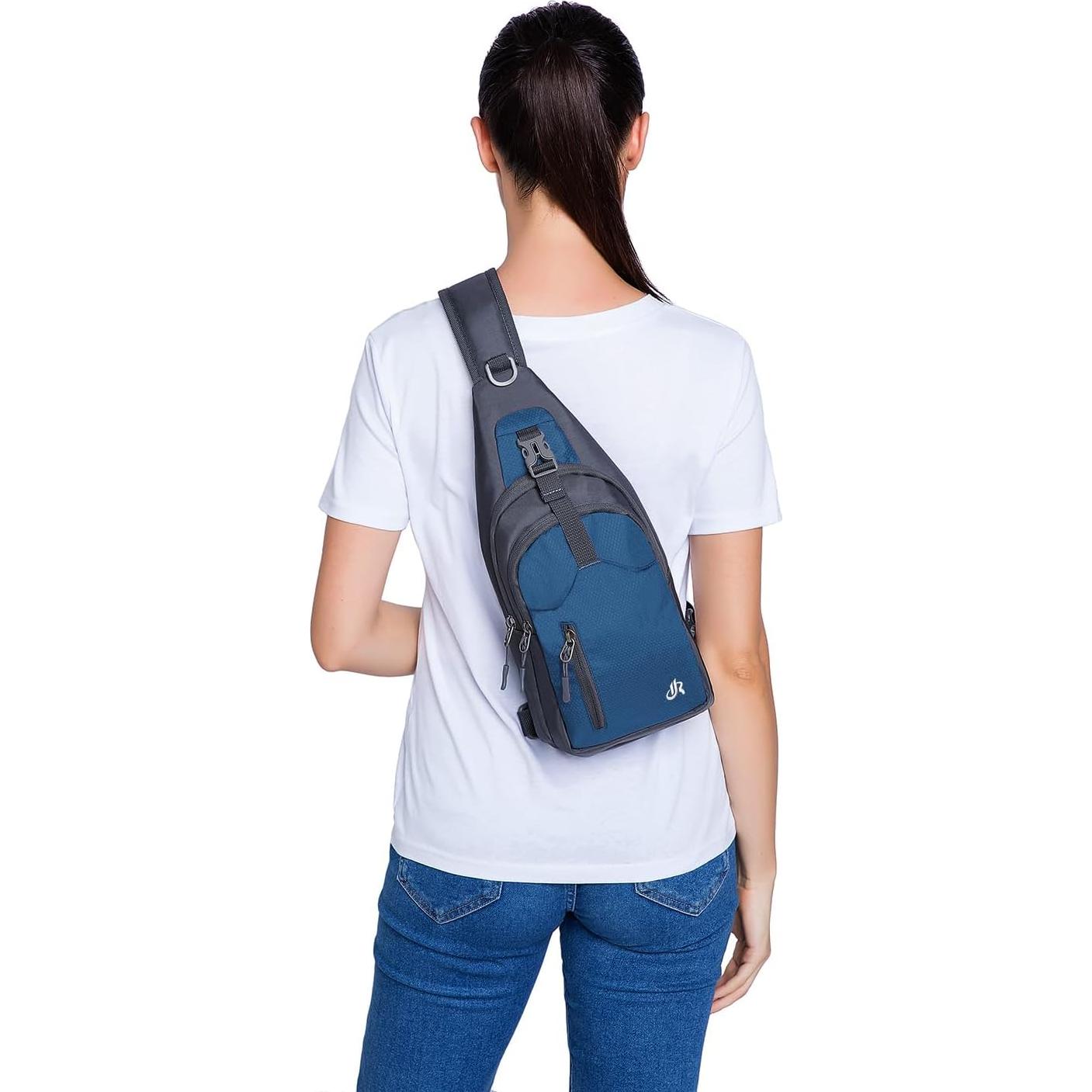 Mochila Sling Y&R Direct Ligera 38x19x10 cm Azul Marino