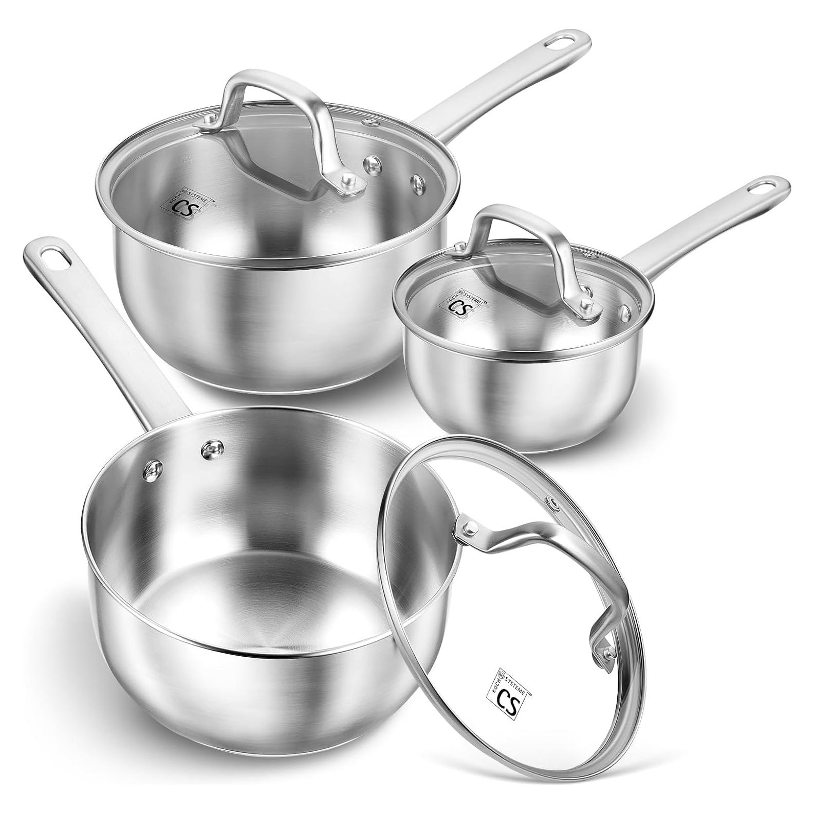 Juego de Cacerolas KOCH SYSTEME CS 6 Piezas Acero Inoxidable