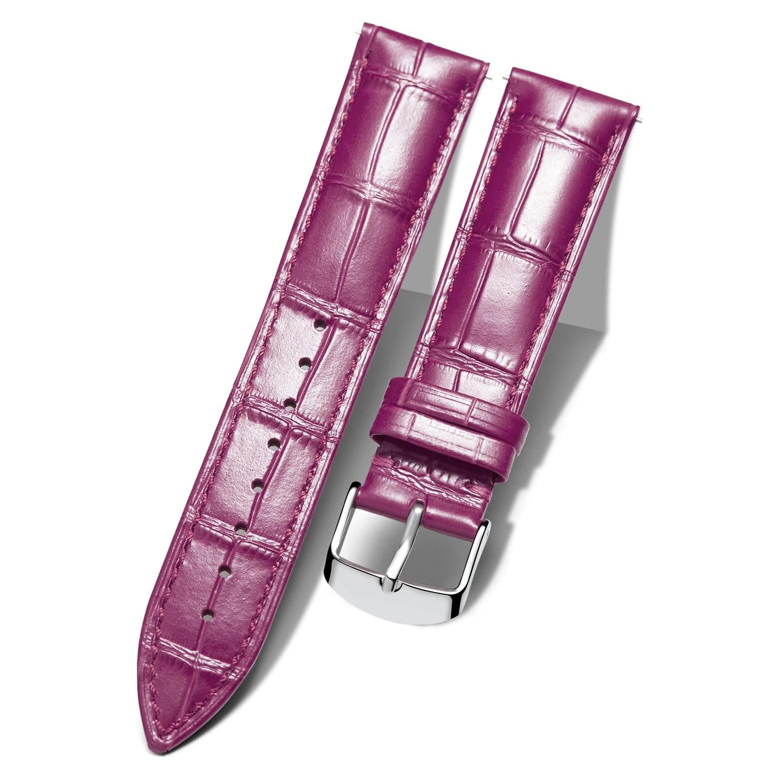 Correa de Reloj de Cuero BINLUN Patrón Cocodrilo 12mm