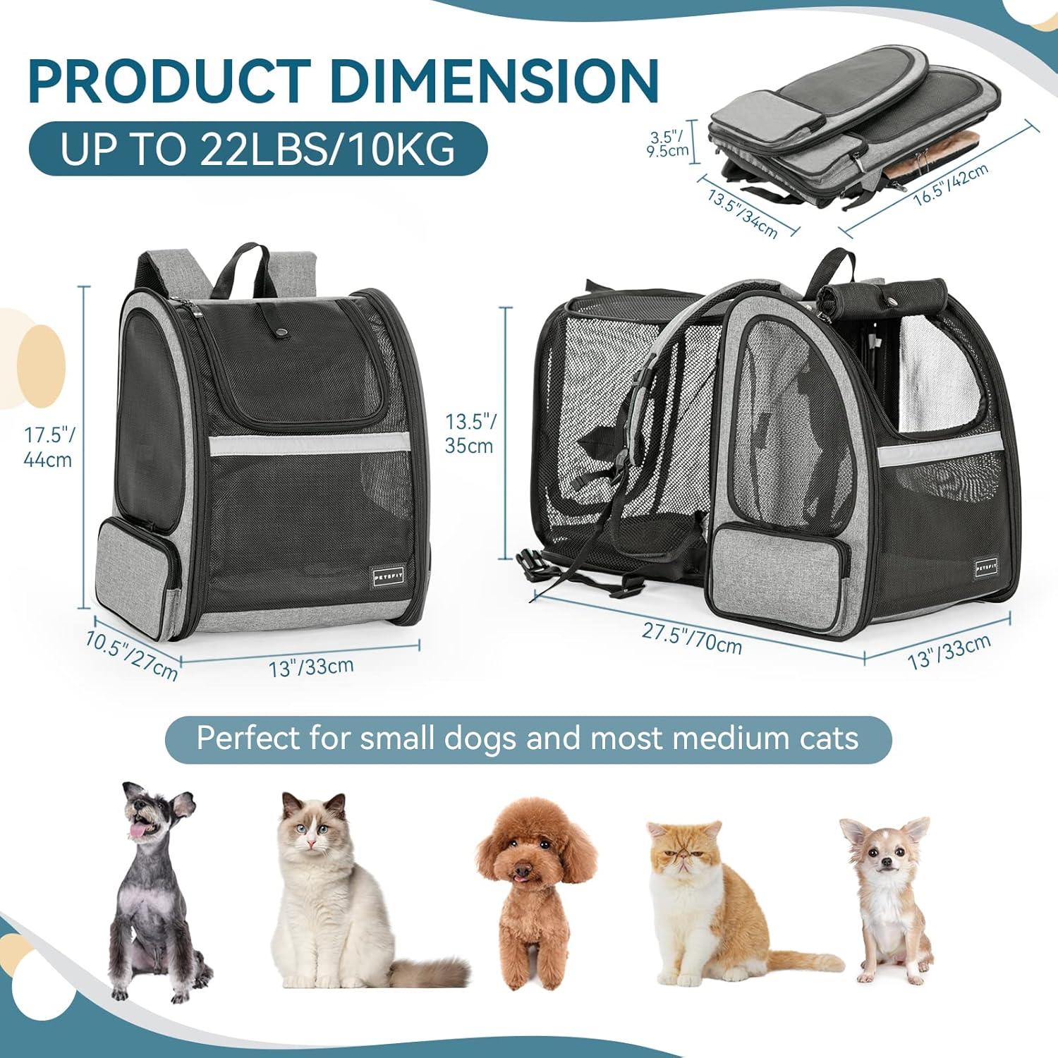 Transportín para perros Petsfit DCC15382 gris, 9.98 kg