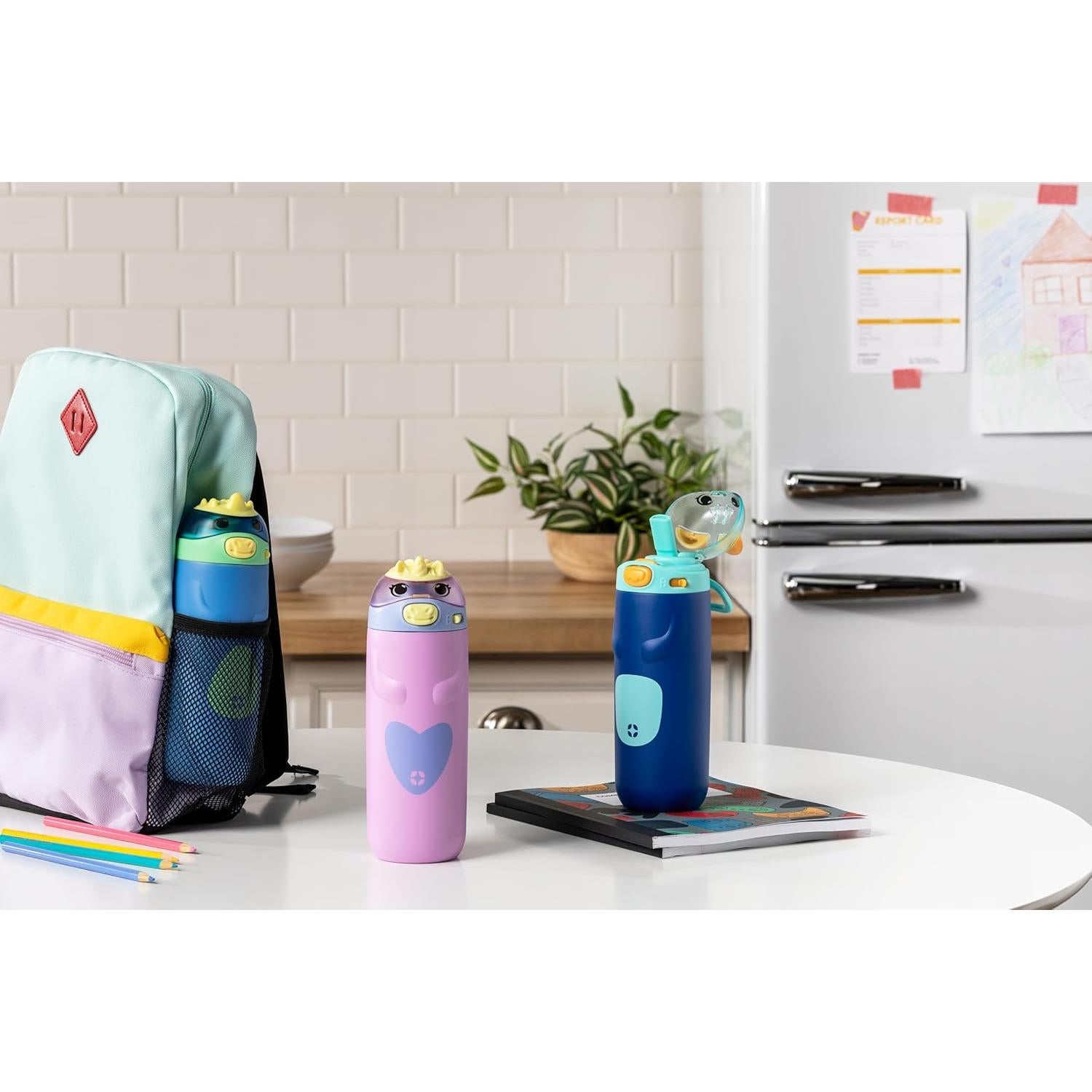 Botella de Agua Ello Ellies 355ml Acero Inoxidable Gato