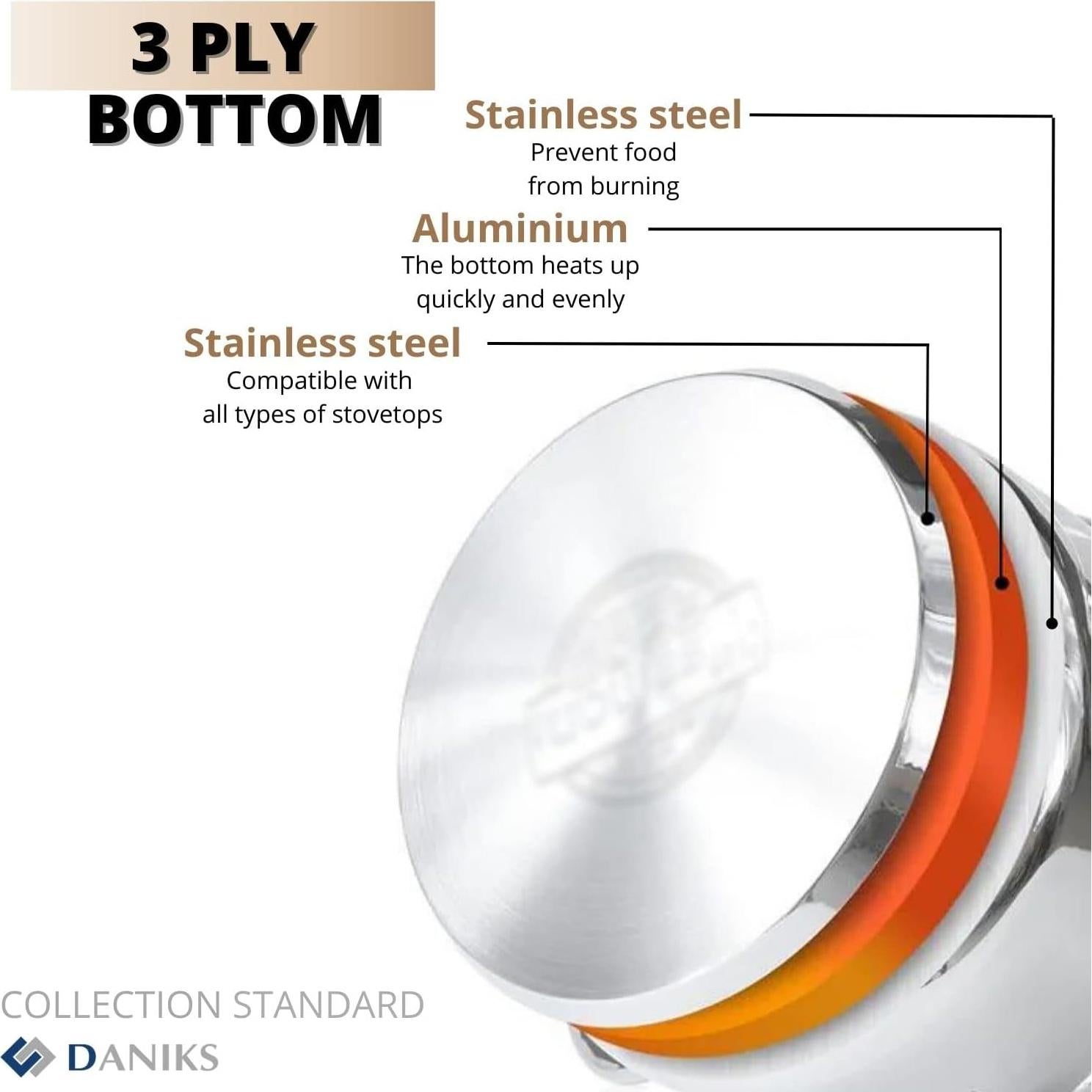 Juego de utensilios de cocina Daniks Standard 6 piezas acero