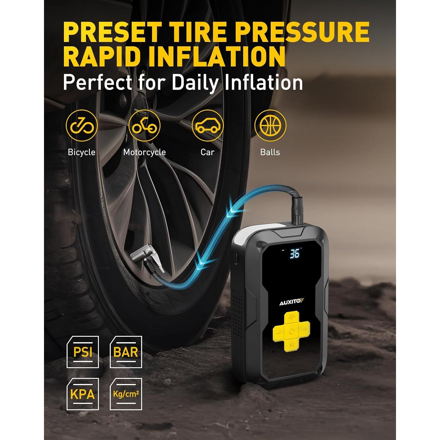 Arrancador de Salto AUXITO AJ01 6000A con Compresor 150PSI