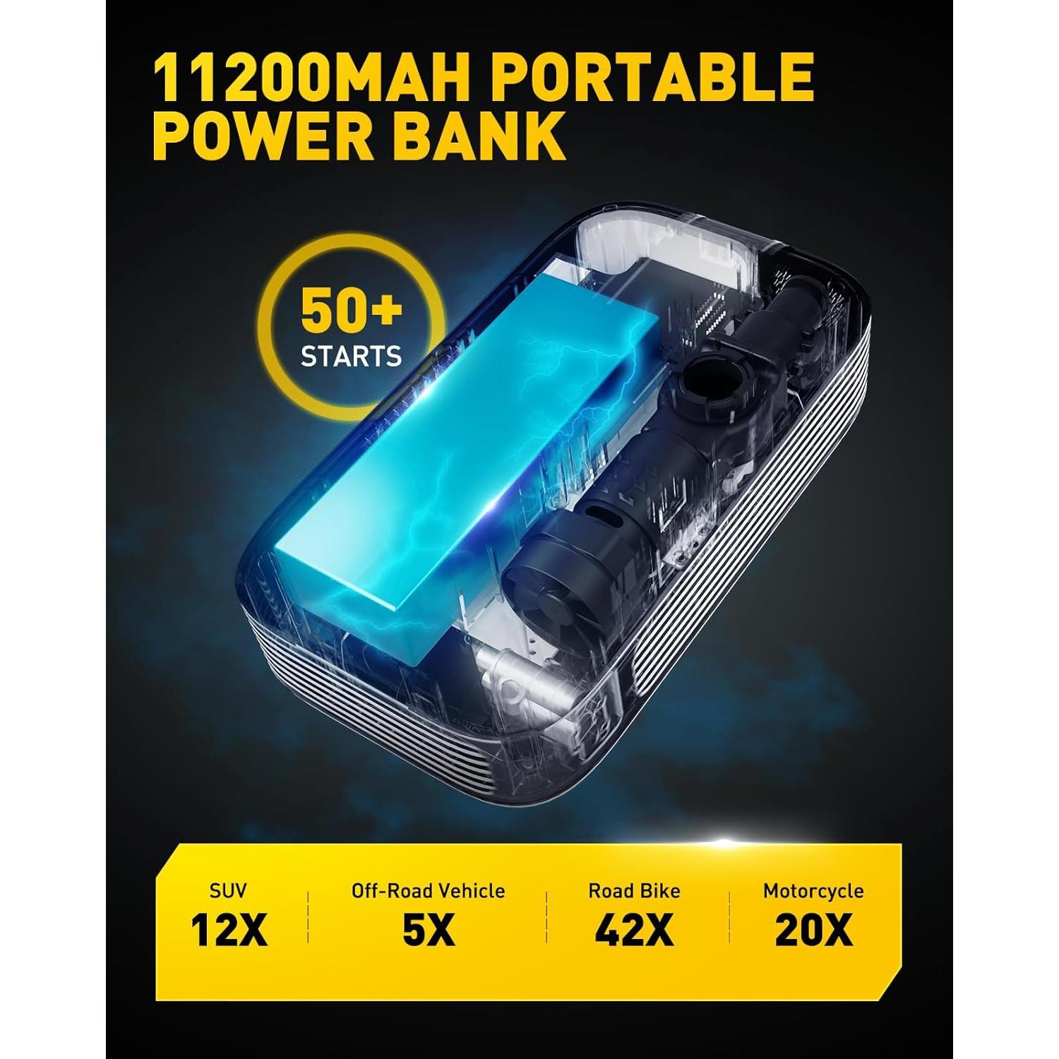 Arrancador de Salto AUXITO AJ01 6000A con Compresor 150PSI