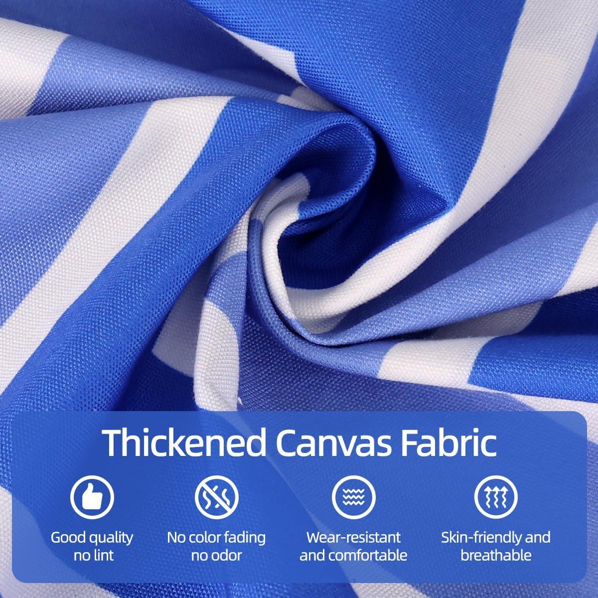 Hamaca Doble OdetoNature 290x145cm Rayas Azules Portátil