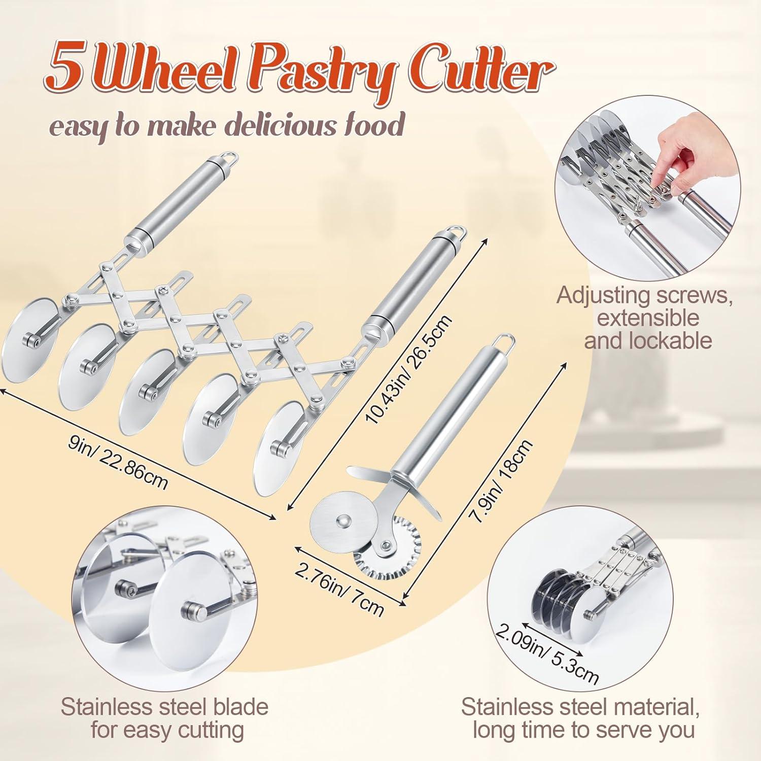 Juego de Cortadores de Pastelería Gisafai 3 Pcs Acero Inoxidable