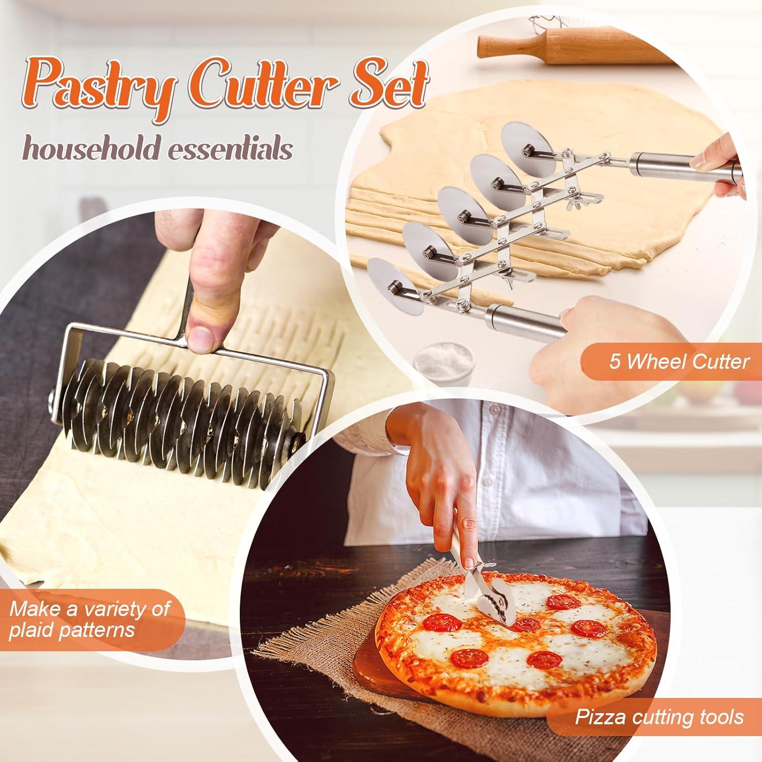 Juego de Cortadores de Pastelería Gisafai 3 Pcs Acero Inoxidable