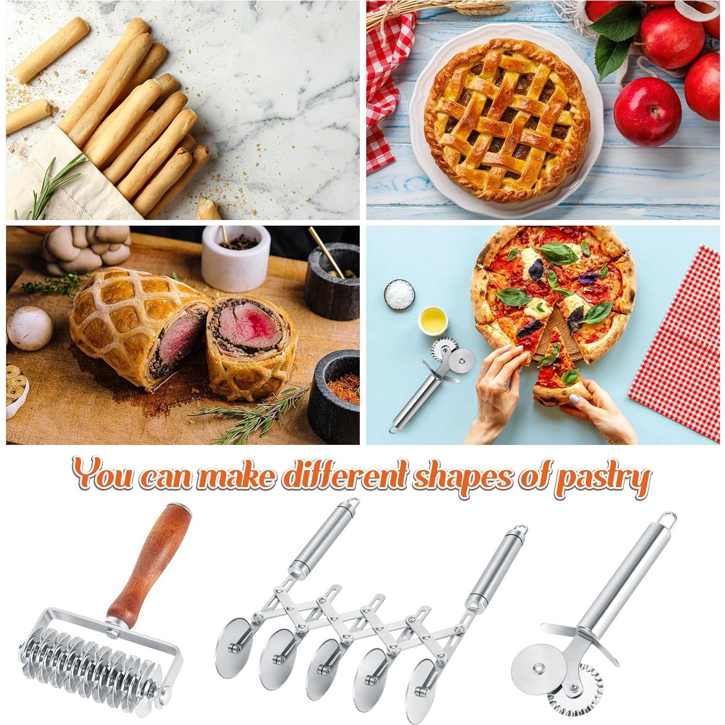 Juego de Cortadores de Pastelería Gisafai 3 Pcs Acero Inoxidable