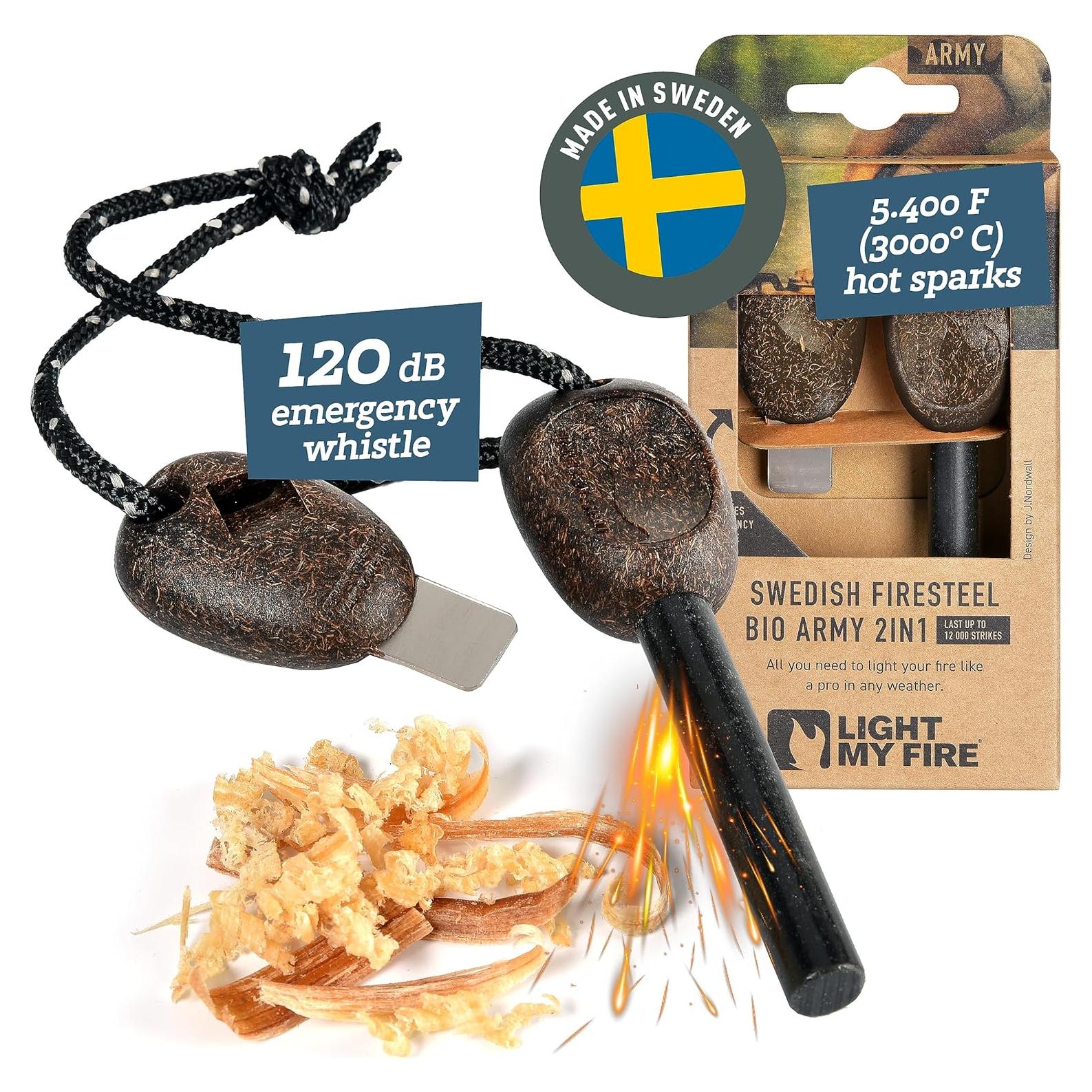 Encendedor de fuego Light My Fire FireSteel Army - 12,000 golpes