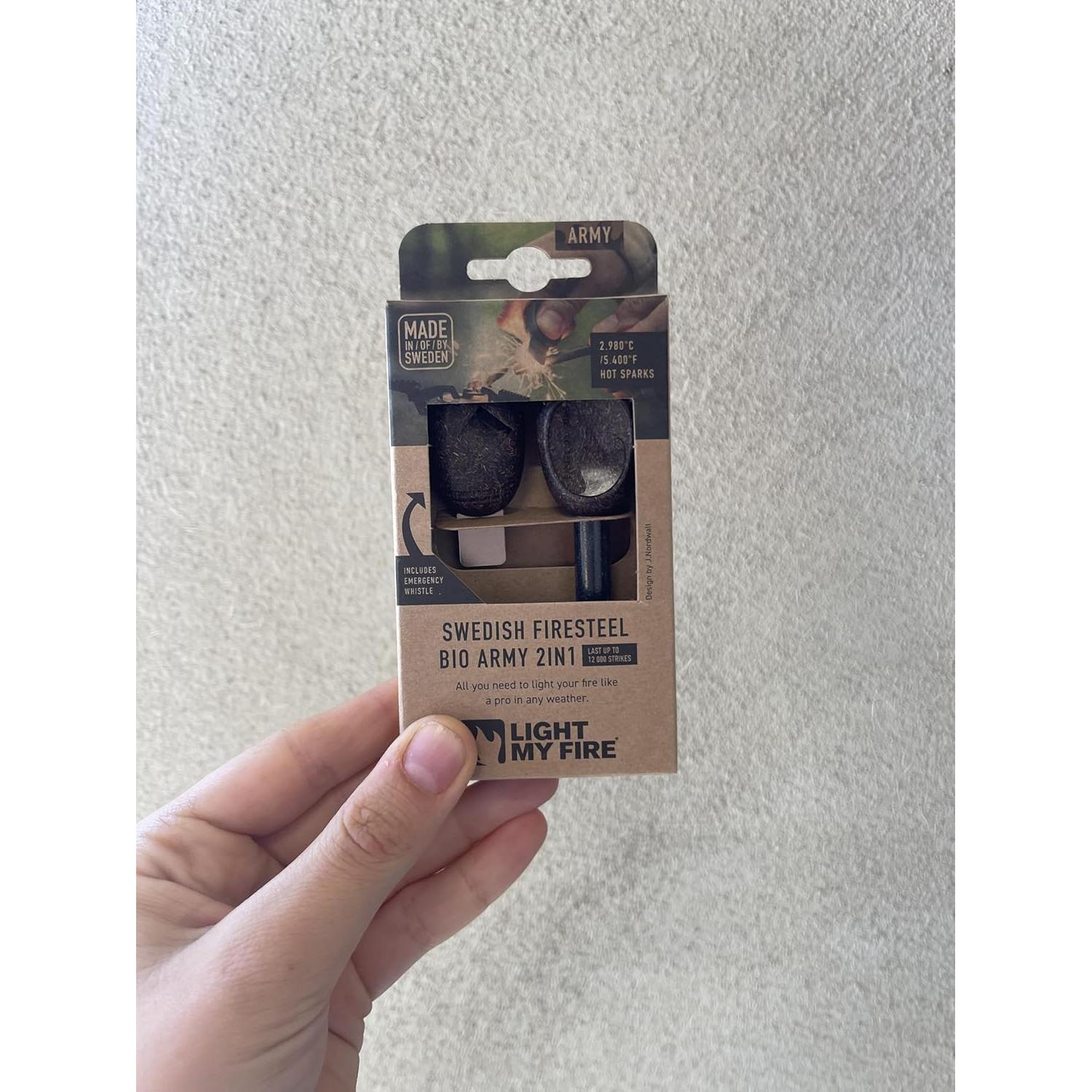 Encendedor de fuego Light My Fire FireSteel Army - 12,000 golpes