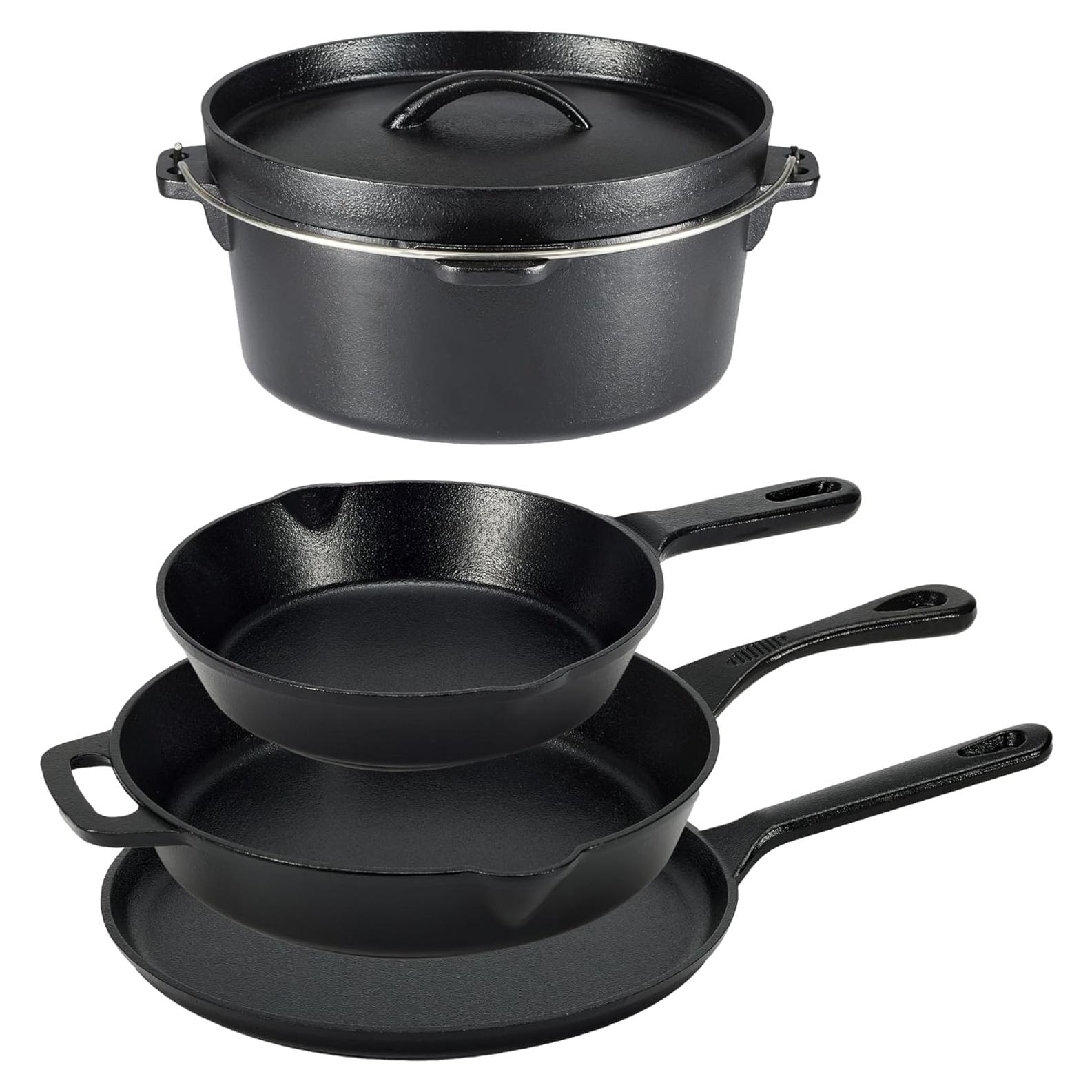 Juego de Utensilios de Cocina Hierro Fundido Amazon Basics 5 Pzas