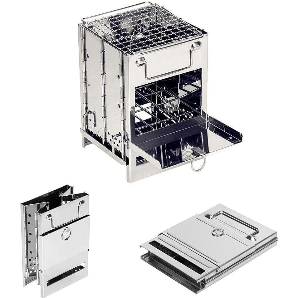 Estufa de leña YWHWLX plegable para camping 21x14.5cm
