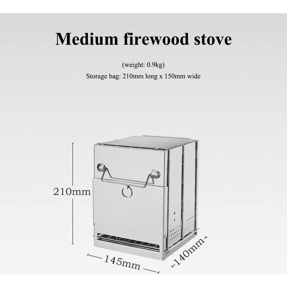 Estufa de leña YWHWLX plegable para camping 21x14.5cm
