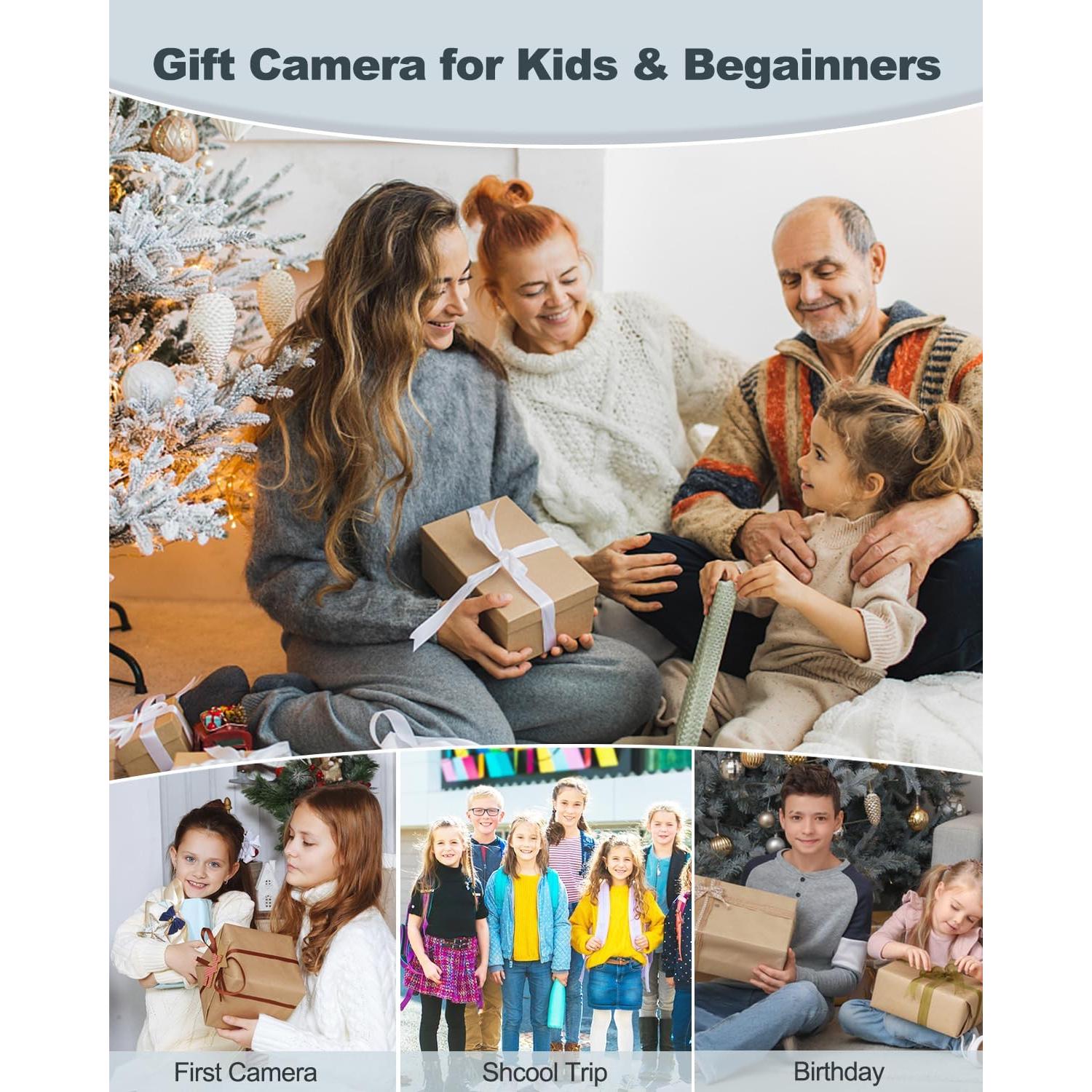 Cámara Digital CAMKORY DC403SL-US 44MP FHD 1080P para Niños