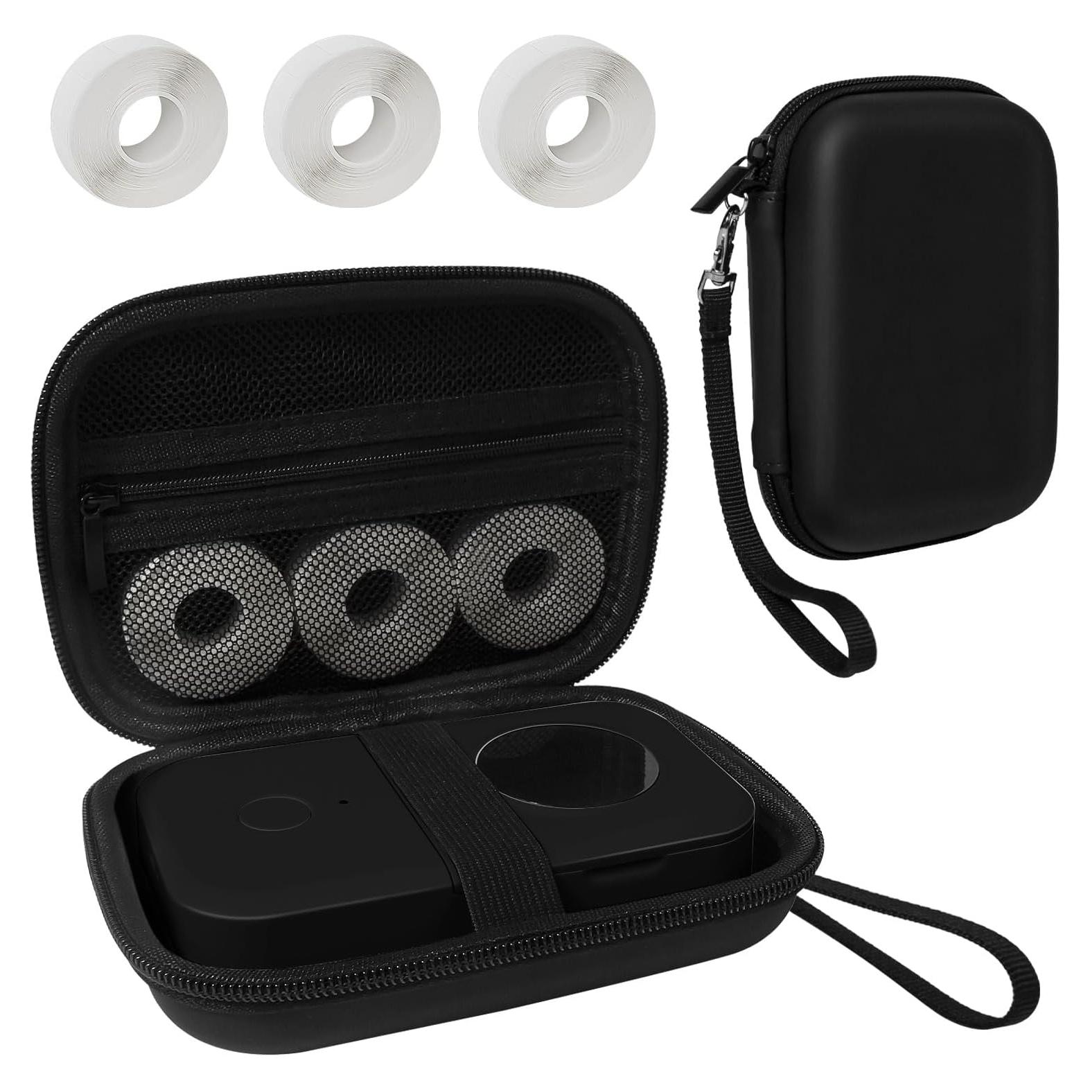 Funda Dura Negra para Impresoras de Etiquetas Phomemo, NELKO, NIIMBOT, JADENS