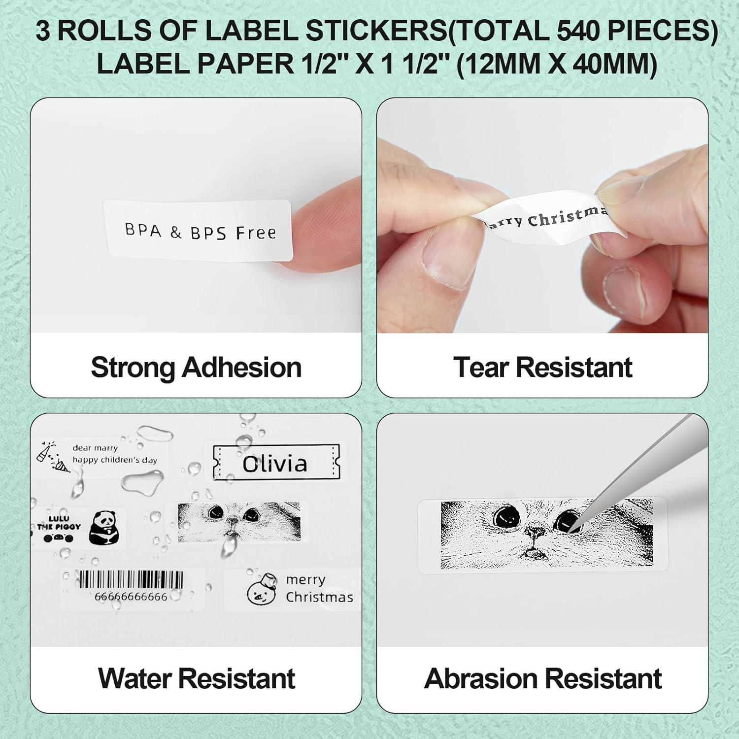 Funda Dura Negra para Impresoras de Etiquetas Phomemo, NELKO, NIIMBOT, JADENS