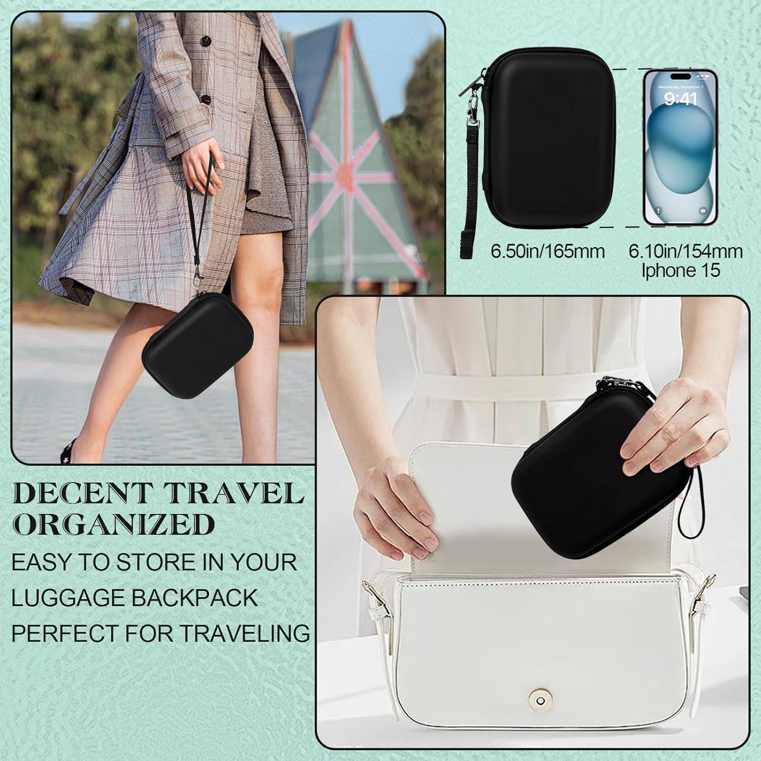 Funda Dura Negra para Impresoras de Etiquetas Phomemo, NELKO, NIIMBOT, JADENS