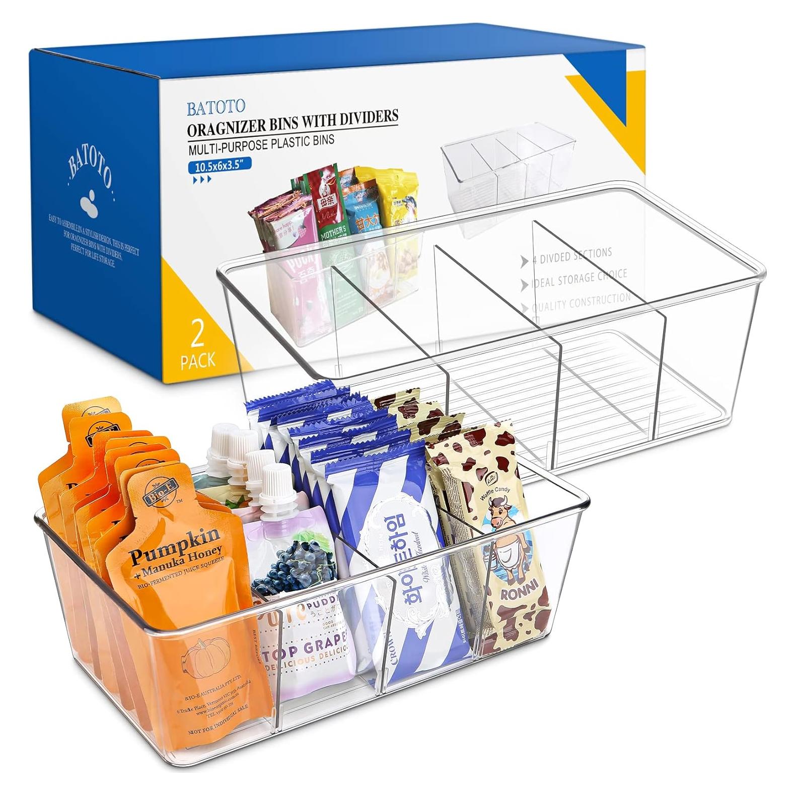 Contenedores de Almacenamiento Batoto 2 Piezas 24.6x13.2 cm