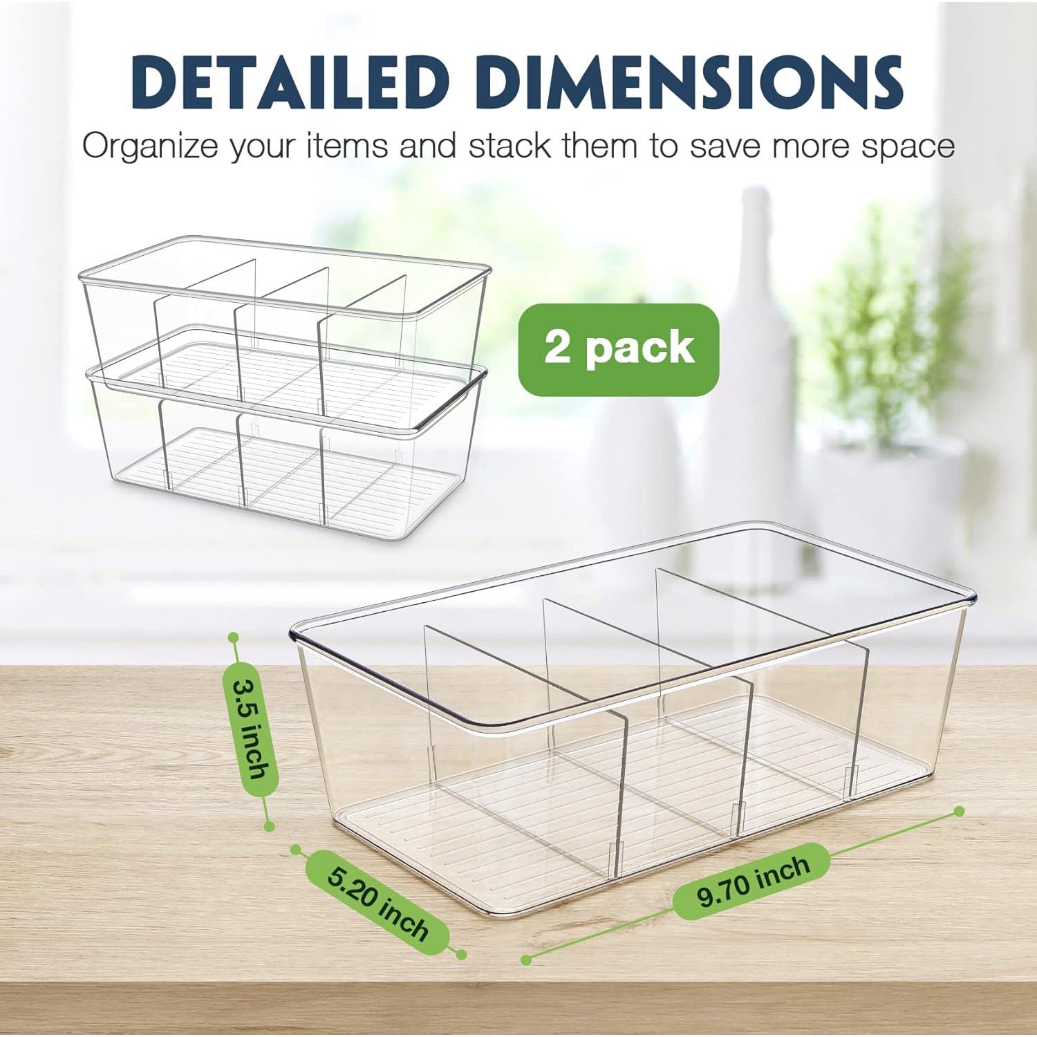 Contenedores de Almacenamiento Batoto 2 Piezas 24.6x13.2 cm