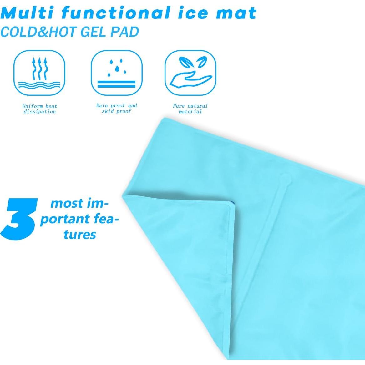 Almohadilla Enfriadora de Gel Couleurs 24x33cm Reutilizable Verde