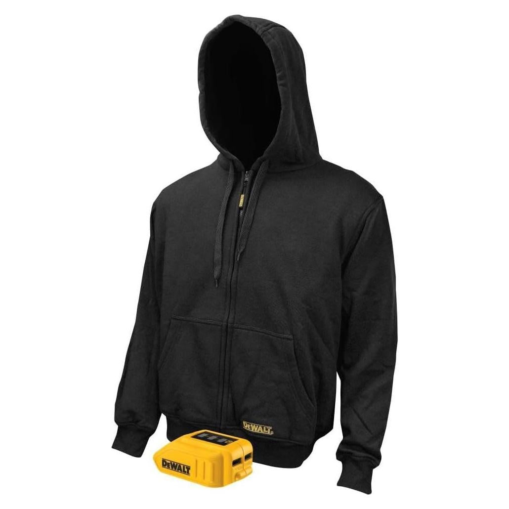 DEWALT DCHJ067B-S 20V/12V MAX Bare Hooded Heated Jacket, Black, Small