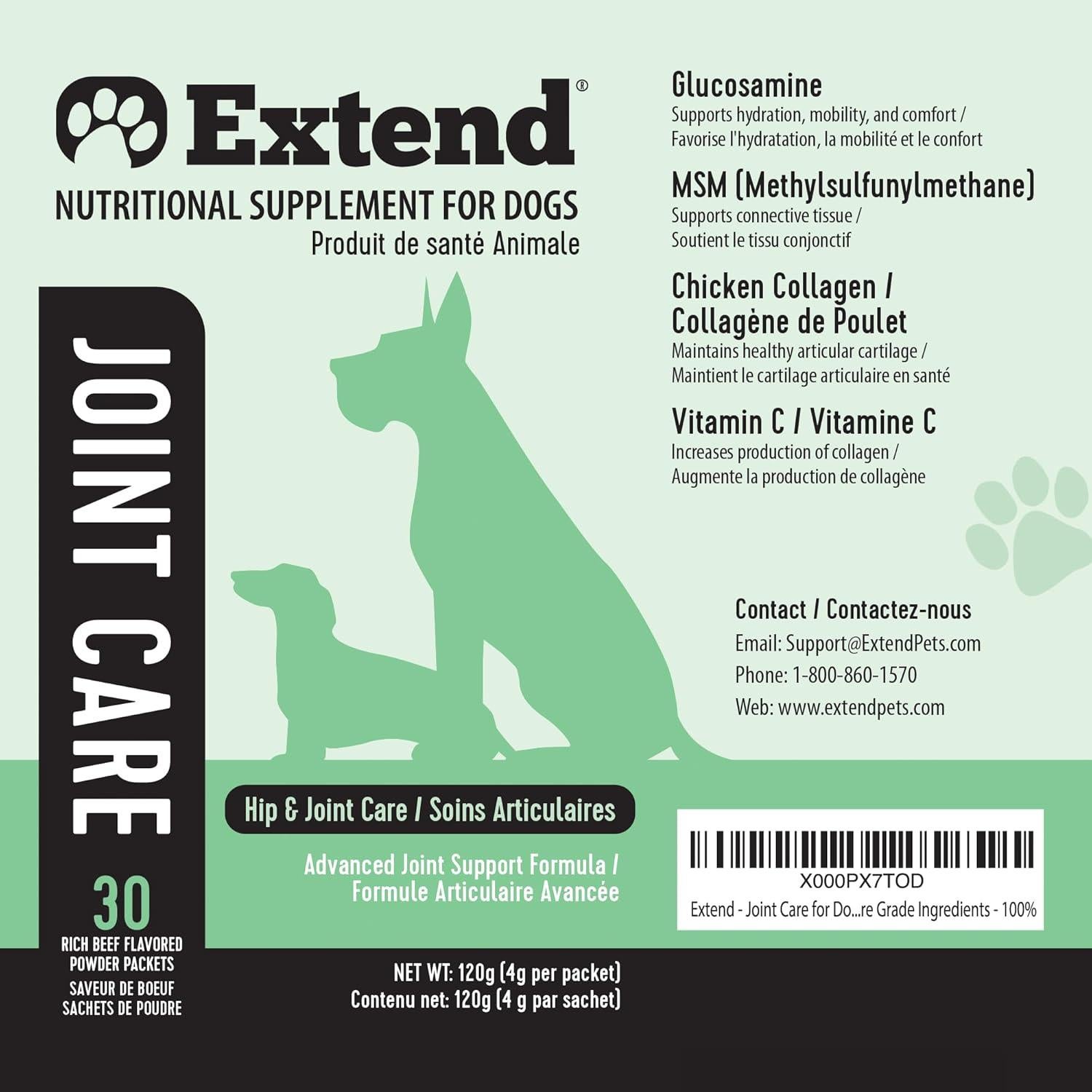 Suplemento Articular Extend para Perros - Glucosamina y MSM