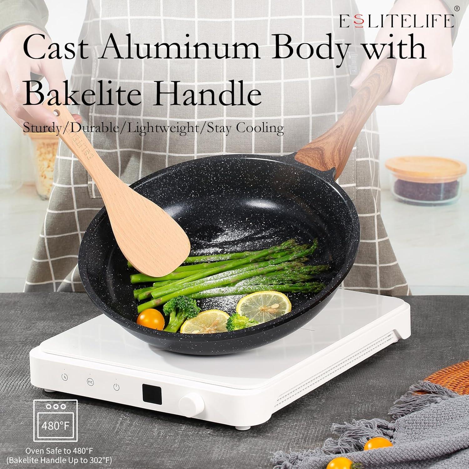 Juego de ollas y sartenes ESLITE LIFE 12 piezas antiadherente