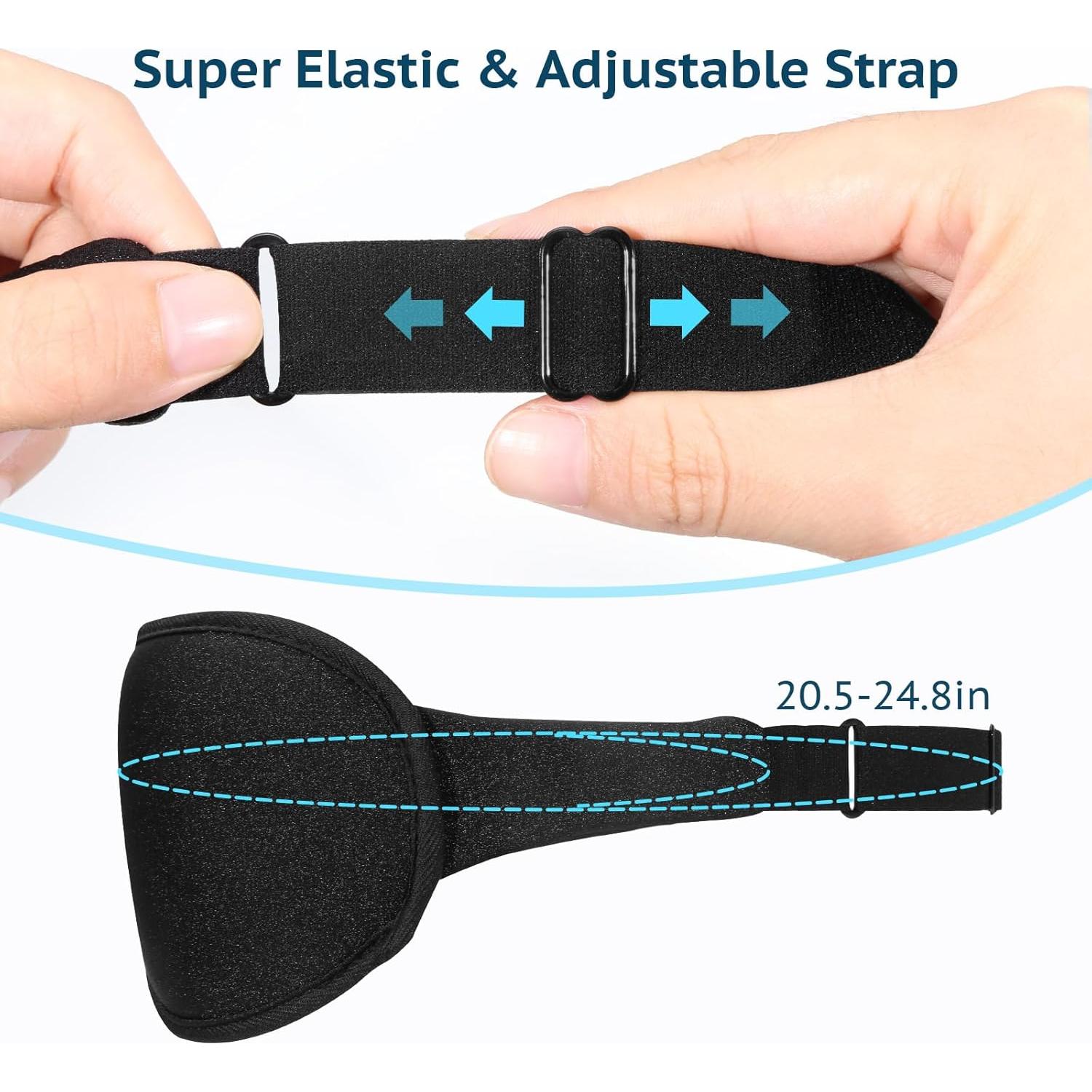 BeeVines Sleep Mask, 100% Blackout Eye Mask for Sleep, 3D Eye Mask for Women Men, Zero Eye Pressure Sleeping Mask for Side Sleepers, Eye Shade Cover Includes Travel Pouch (001 Black)